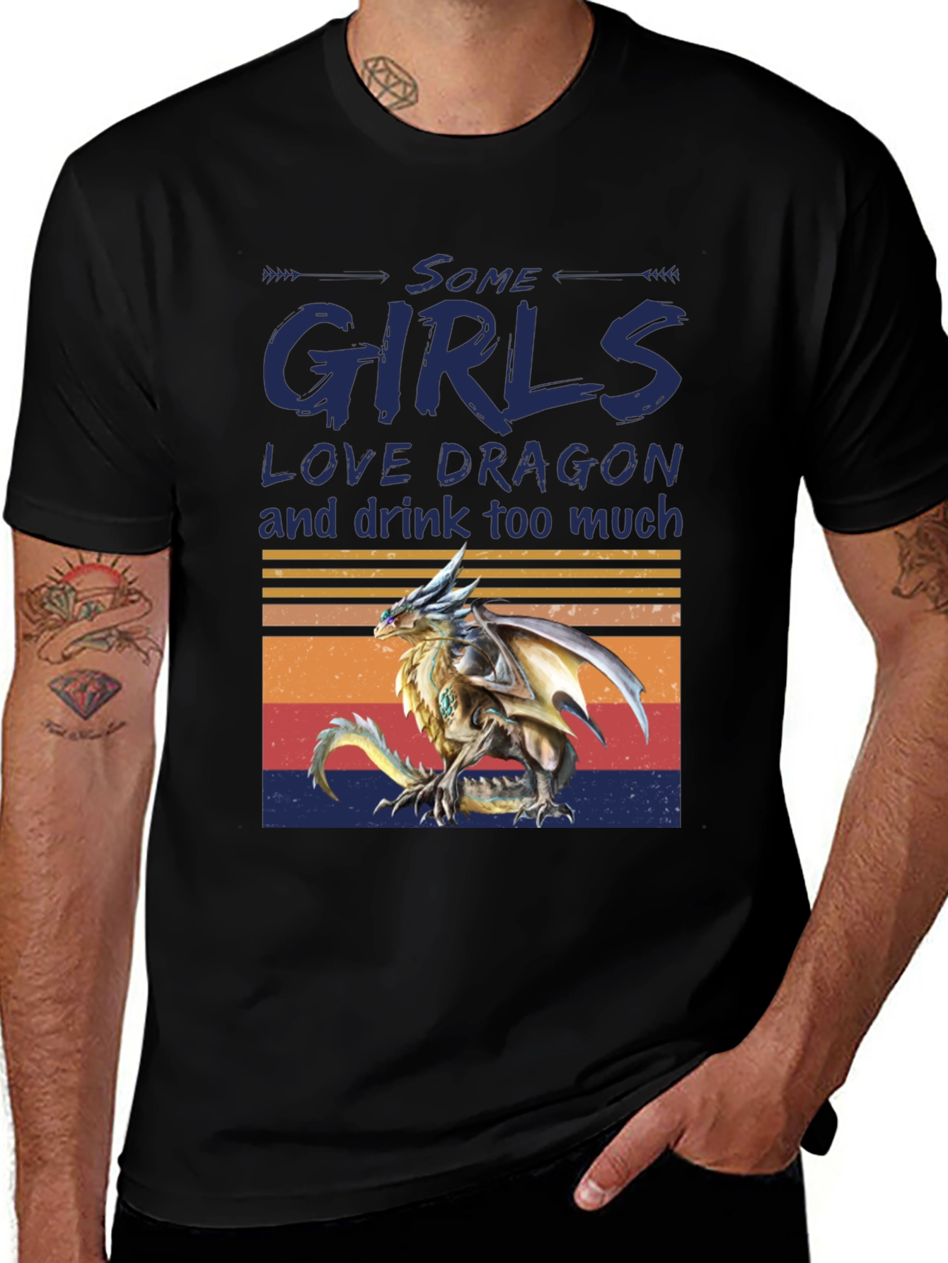 Variant 18 of Dragon Lover Women's T-Shirt - Some Girls Love Dragons Tee
