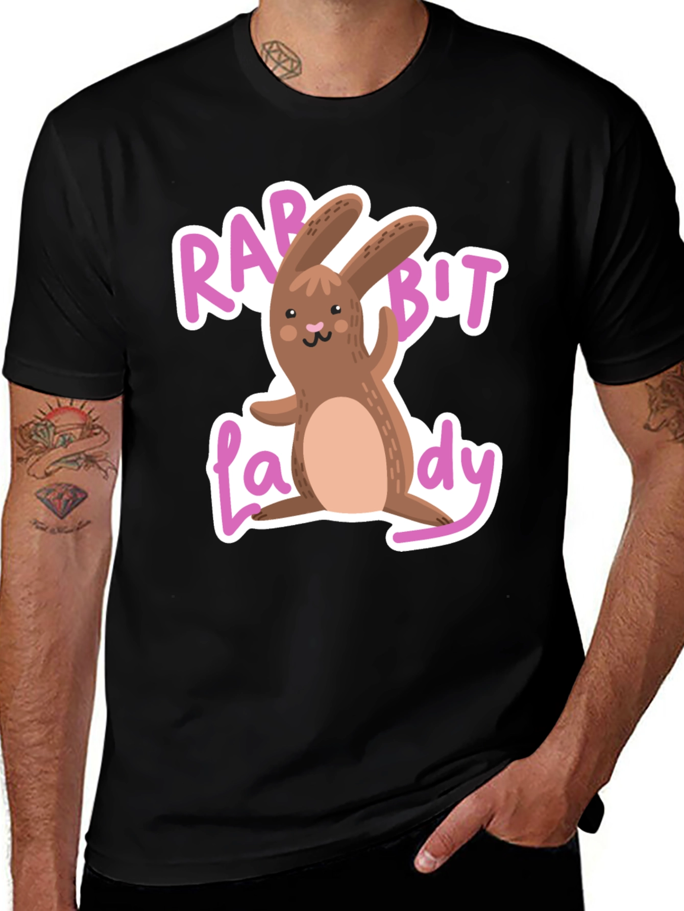Variant 29 of Rabbit Lady Graphic Tee - Cute Easter T-Shirt