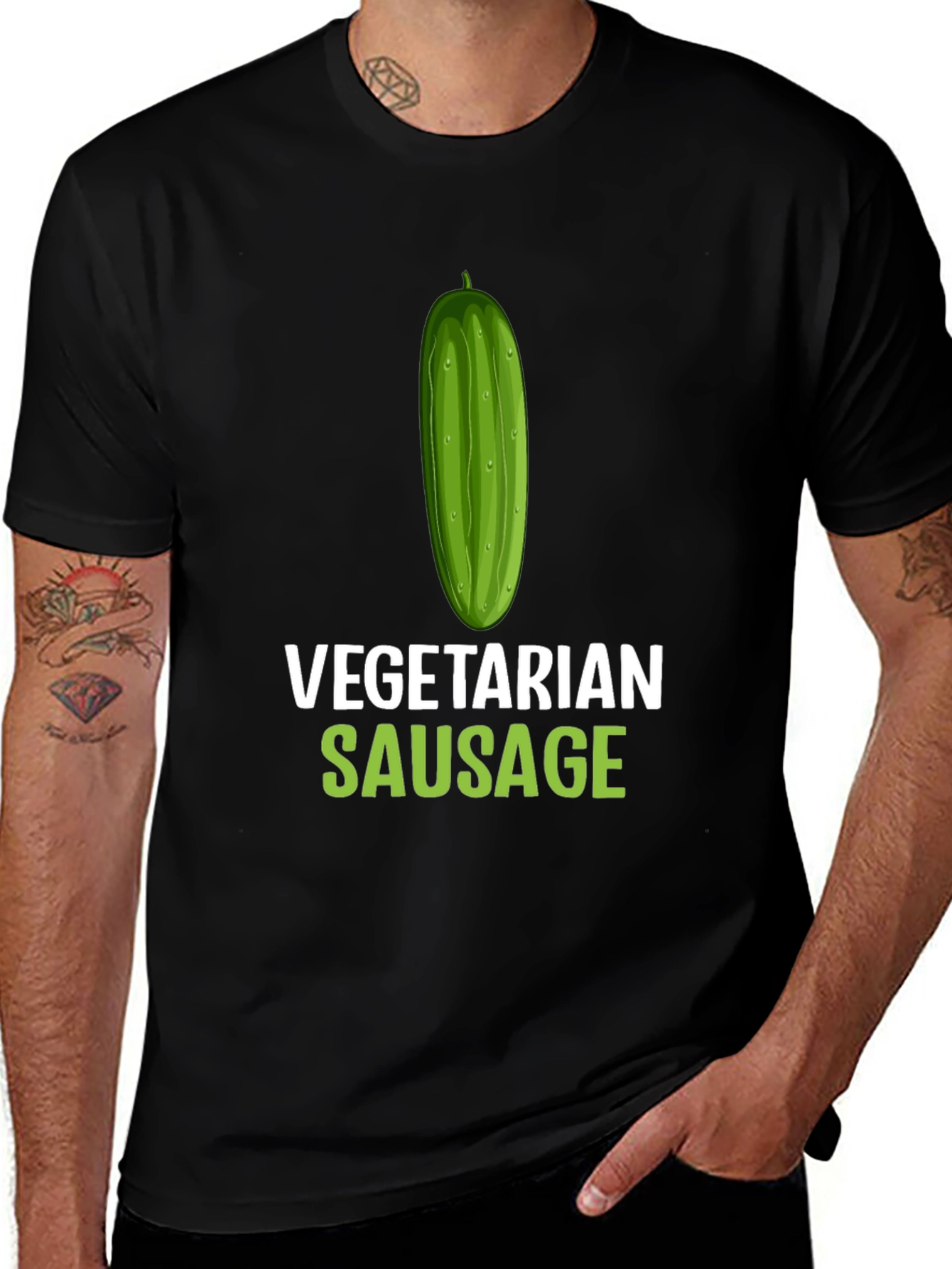 Variant 10 of Vegetarian Sausage T-Shirt - Funny Vegan Tee