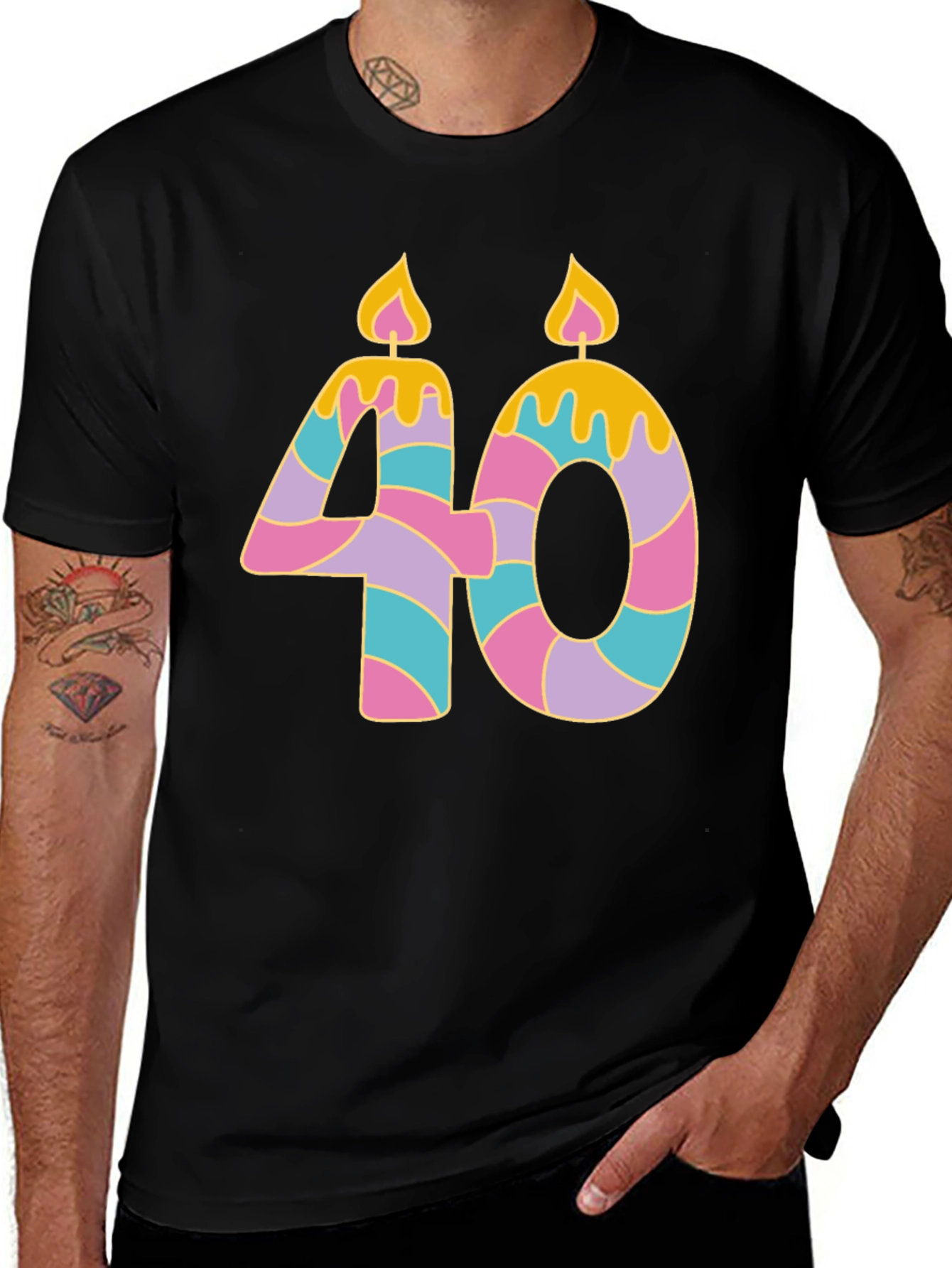 Novelty 40th Birthday Candle T-Shirt