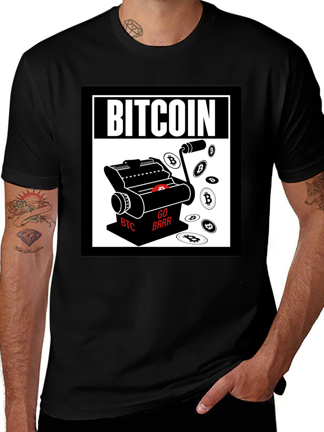 Bitcoin Printing T-Shirt - Crypto Currency Tee