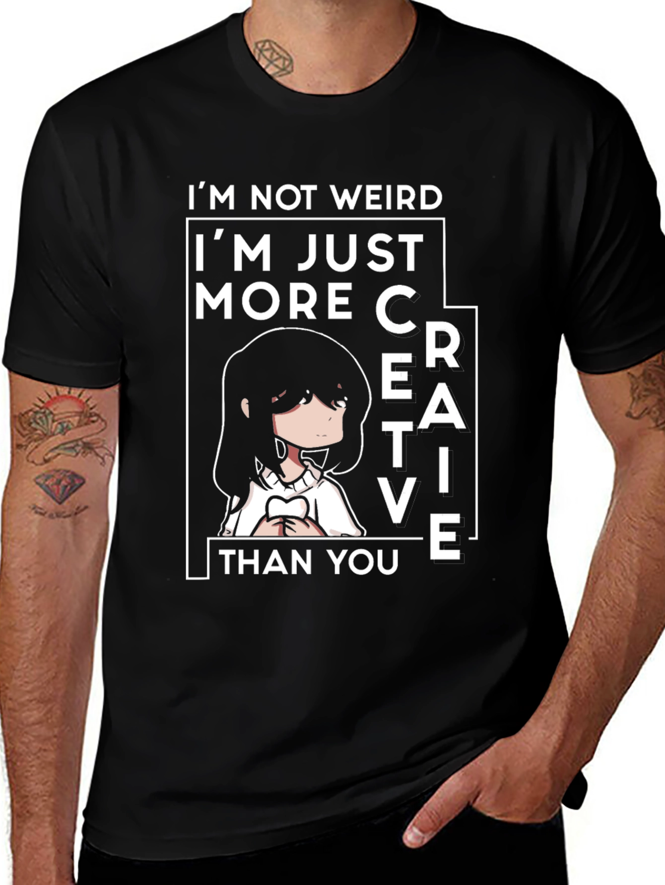 Variant 16 of Creative Anime Tee - I'm Not Weird T-Shirt