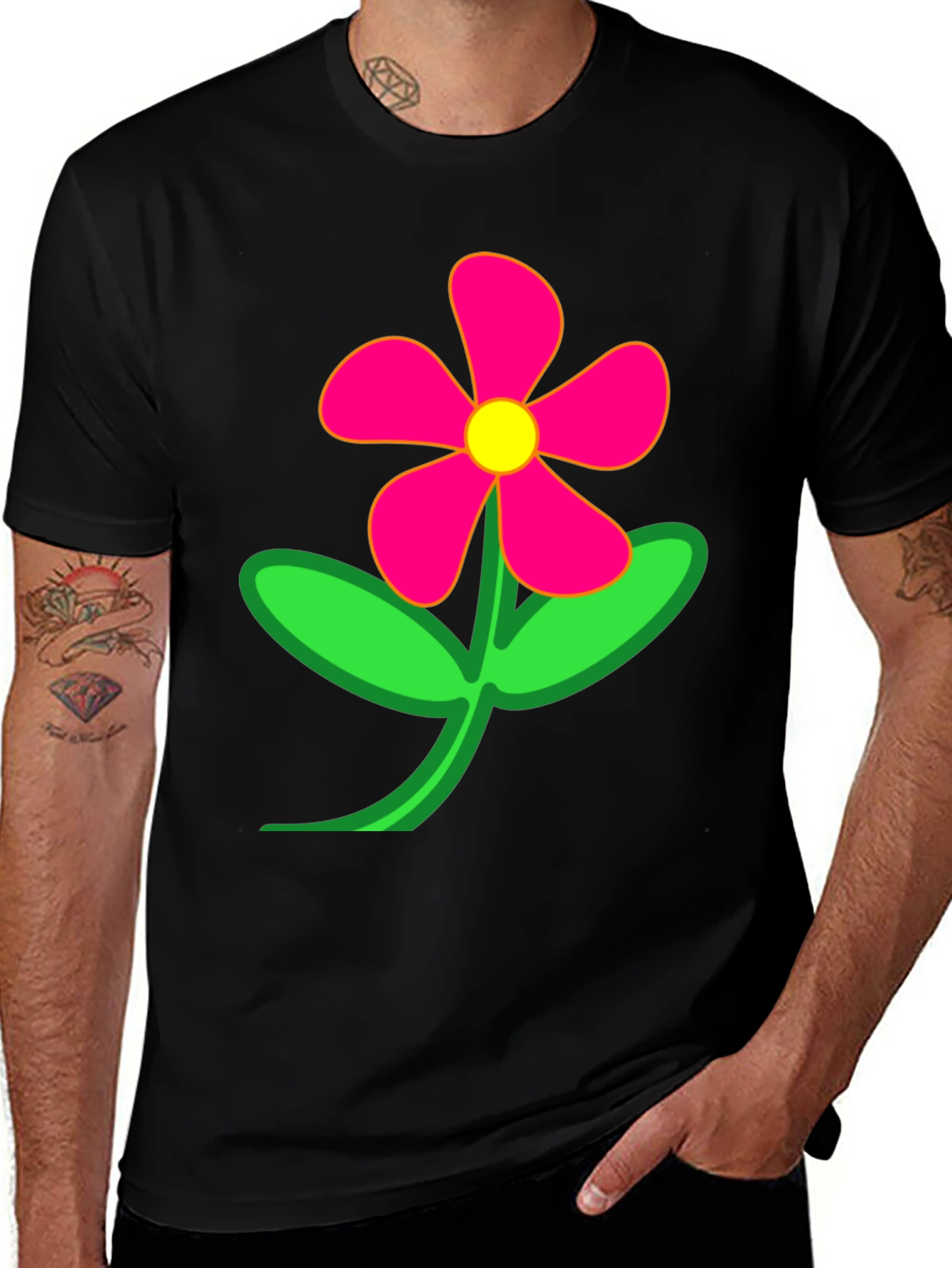 Variant 2 of Flower Power Tee - Vivid Graphic Print
