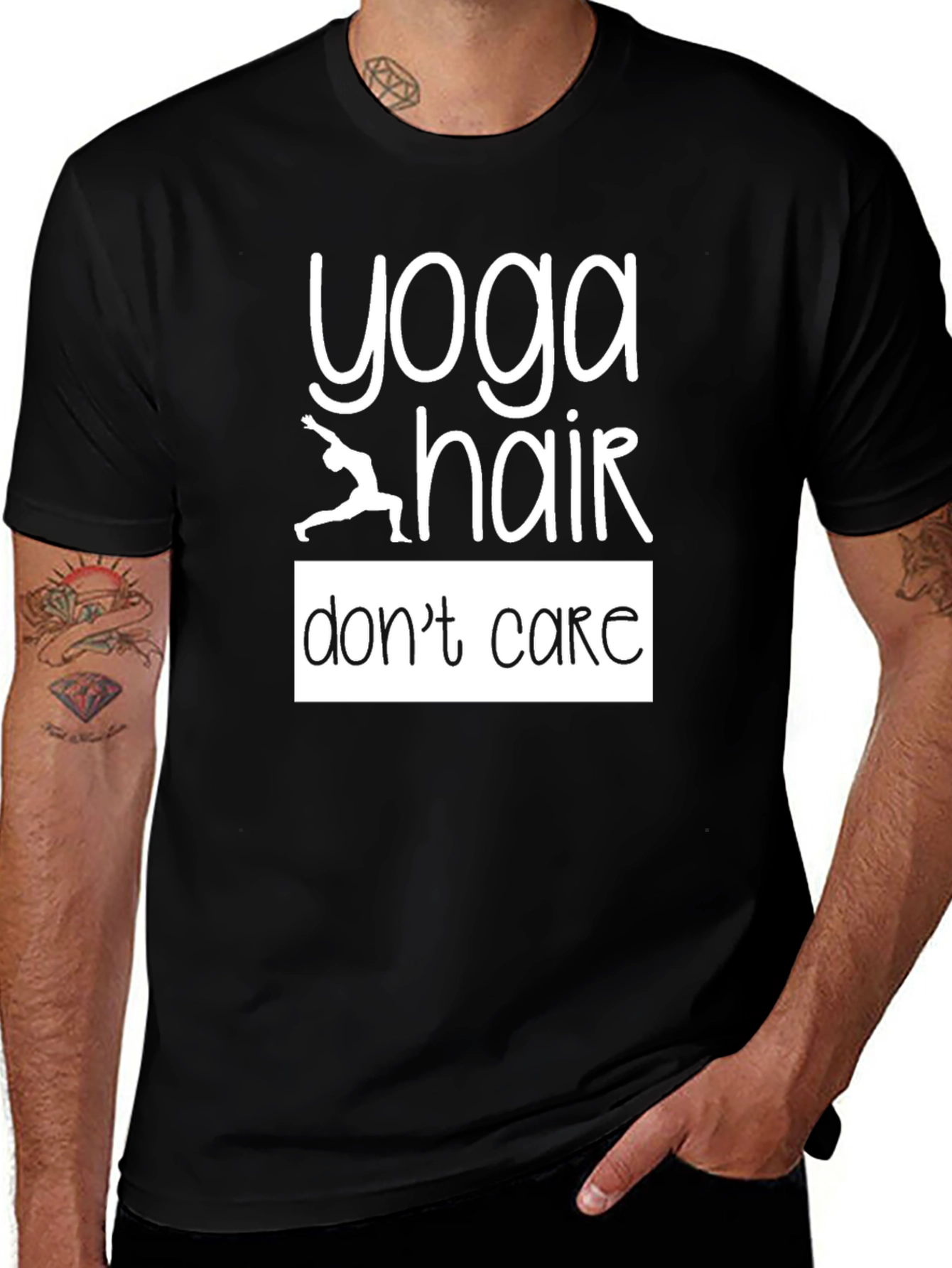 Variant 5 of Yoga Hair Don't Care Graphic T-Shirt