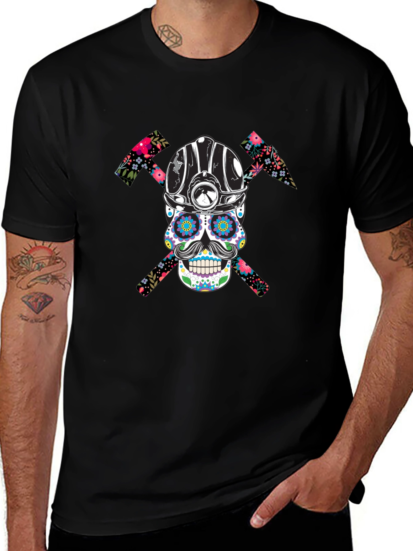 Variant 2 of Sugar Skull Miner Graphic Tee