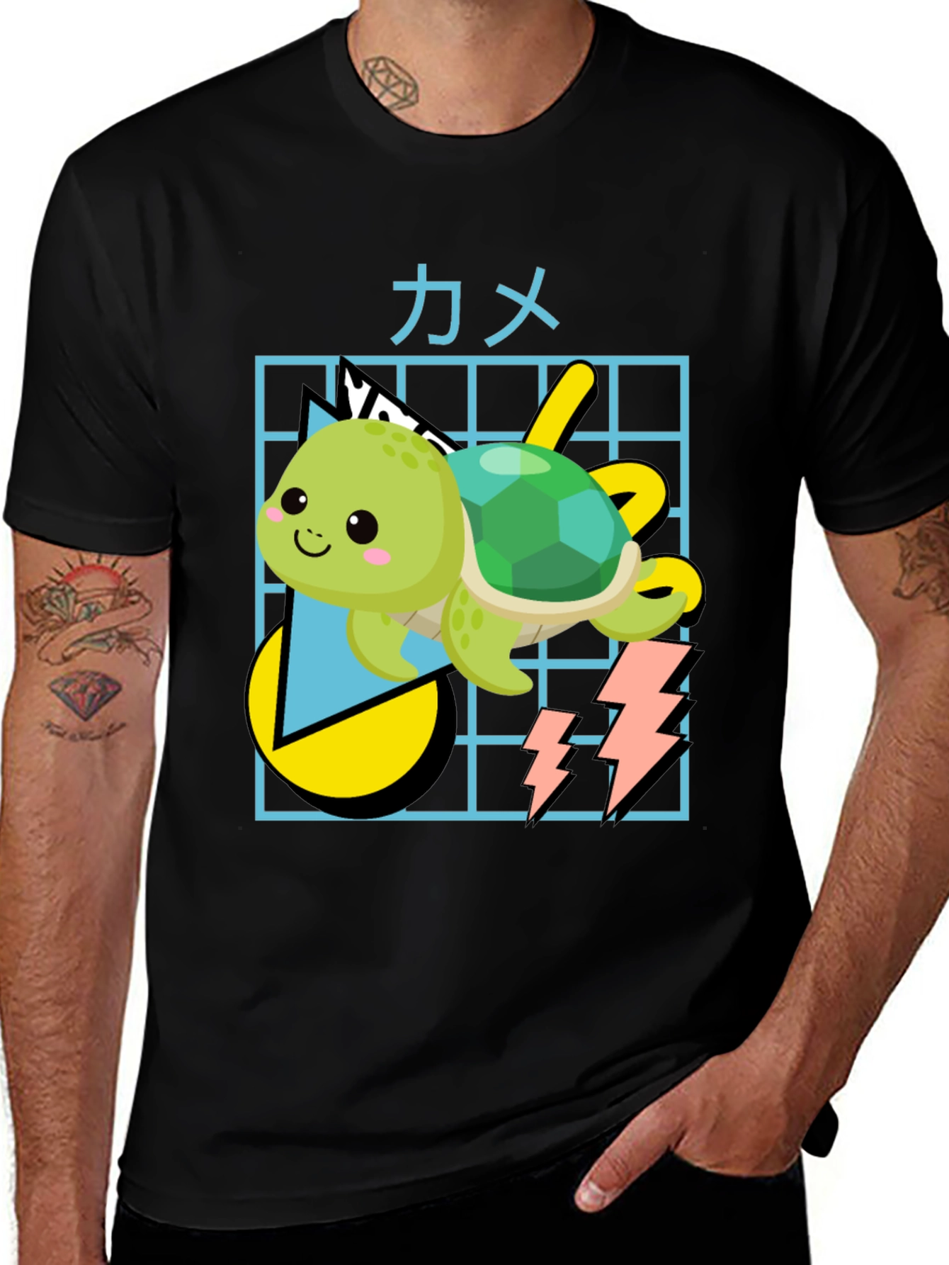 Variant 25 of Kawaii Turtle Graphic Tee - Trendy Anime Style