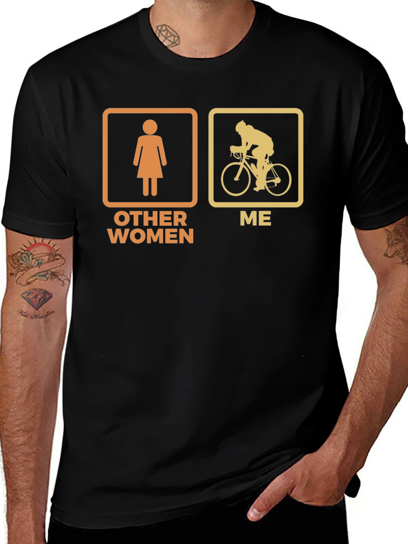 Variant 9 of Humorous Cyclist T-Shirt - Other Women vs. Me