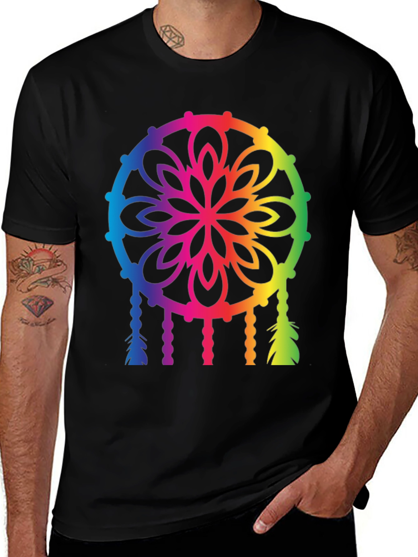 Variant 3 of Rainbow Dreamcatcher Graphic Tee