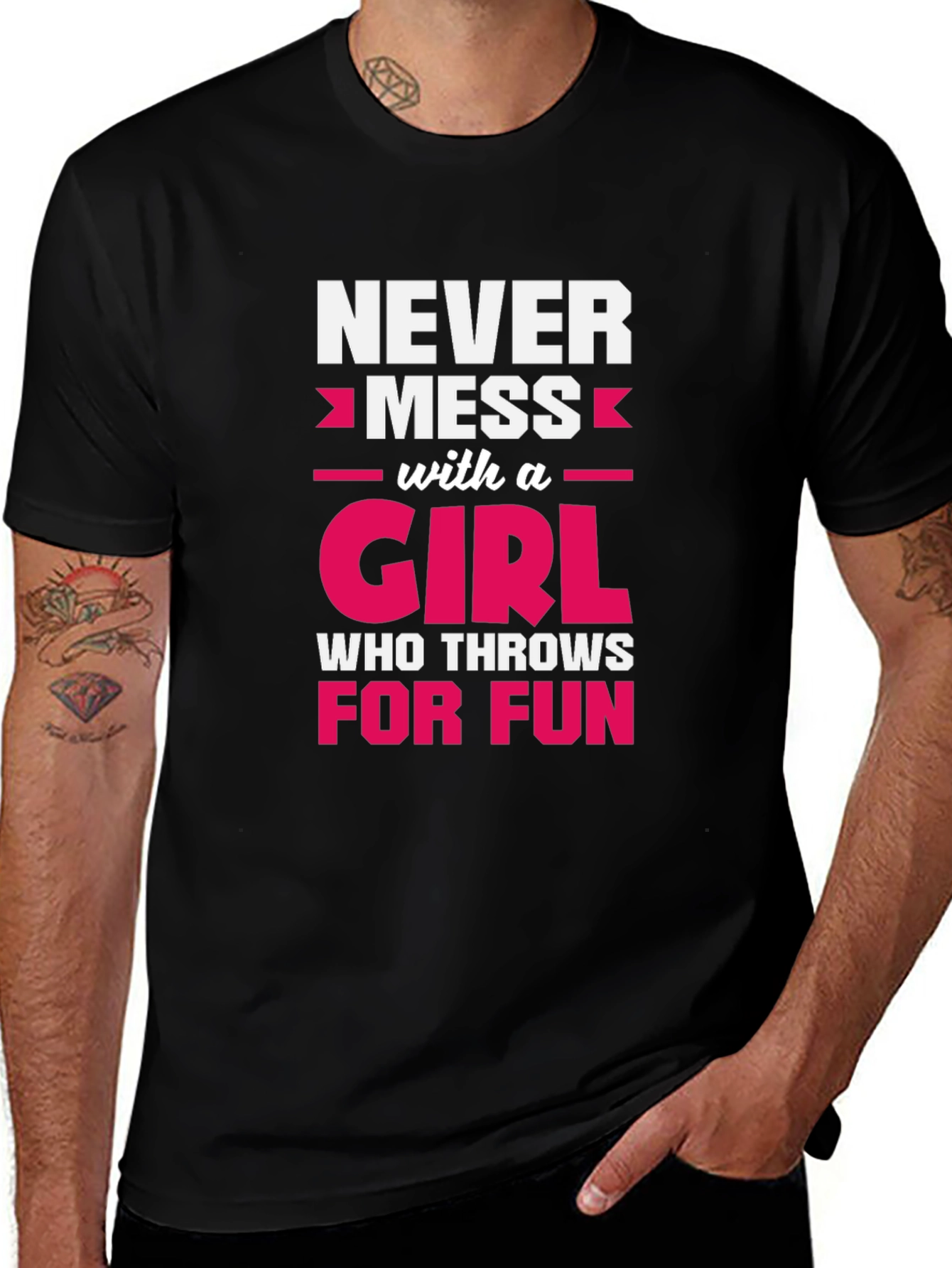 Variant 28 of Never Mess With A Girl T-Shirt