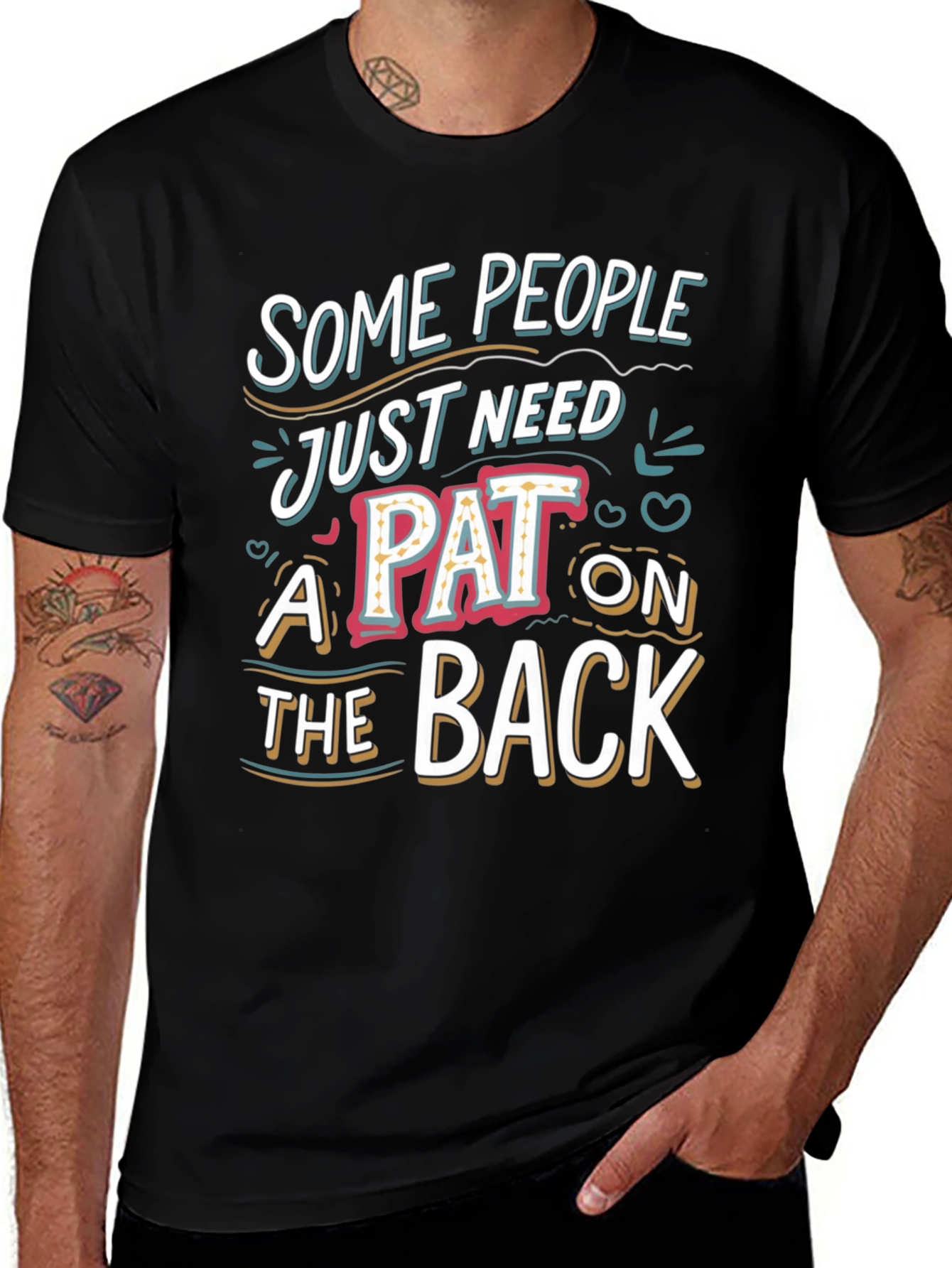 Variant 14 of Funny "Pat On The Back" Graphic Tee