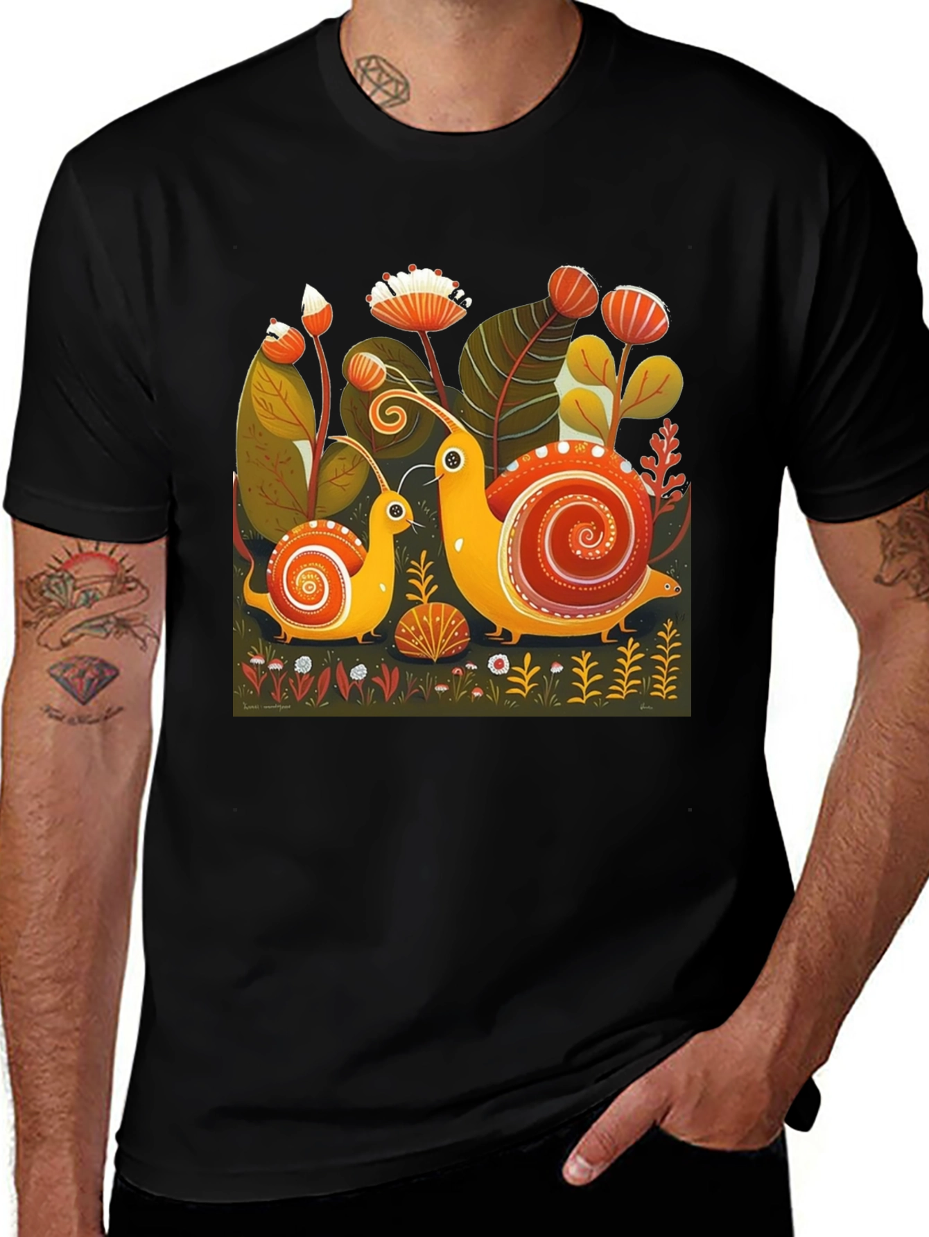 Variant 23 of Snail Garden Graphic Tee