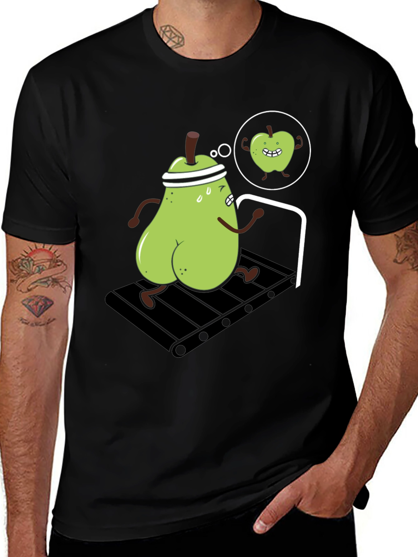 Variant 13 of Funny Pear Treadmill Workout T-Shirt