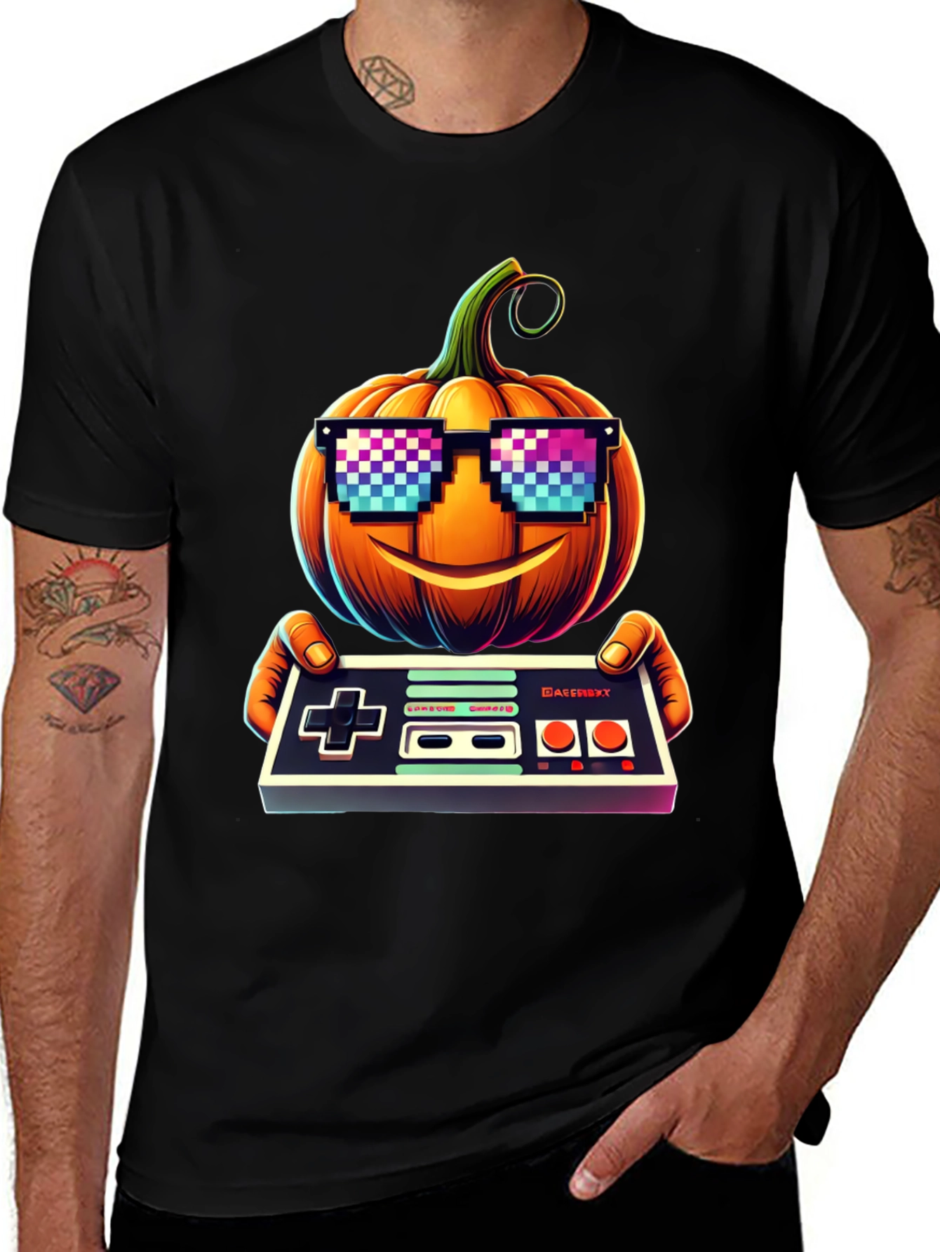 Variant 15 of Retro Gamer Pumpkin Tee