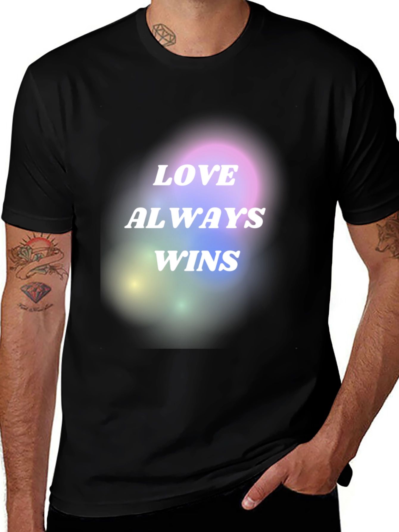 Variant 17 of Love Always Wins Graphic Tee - Black T-Shirt
