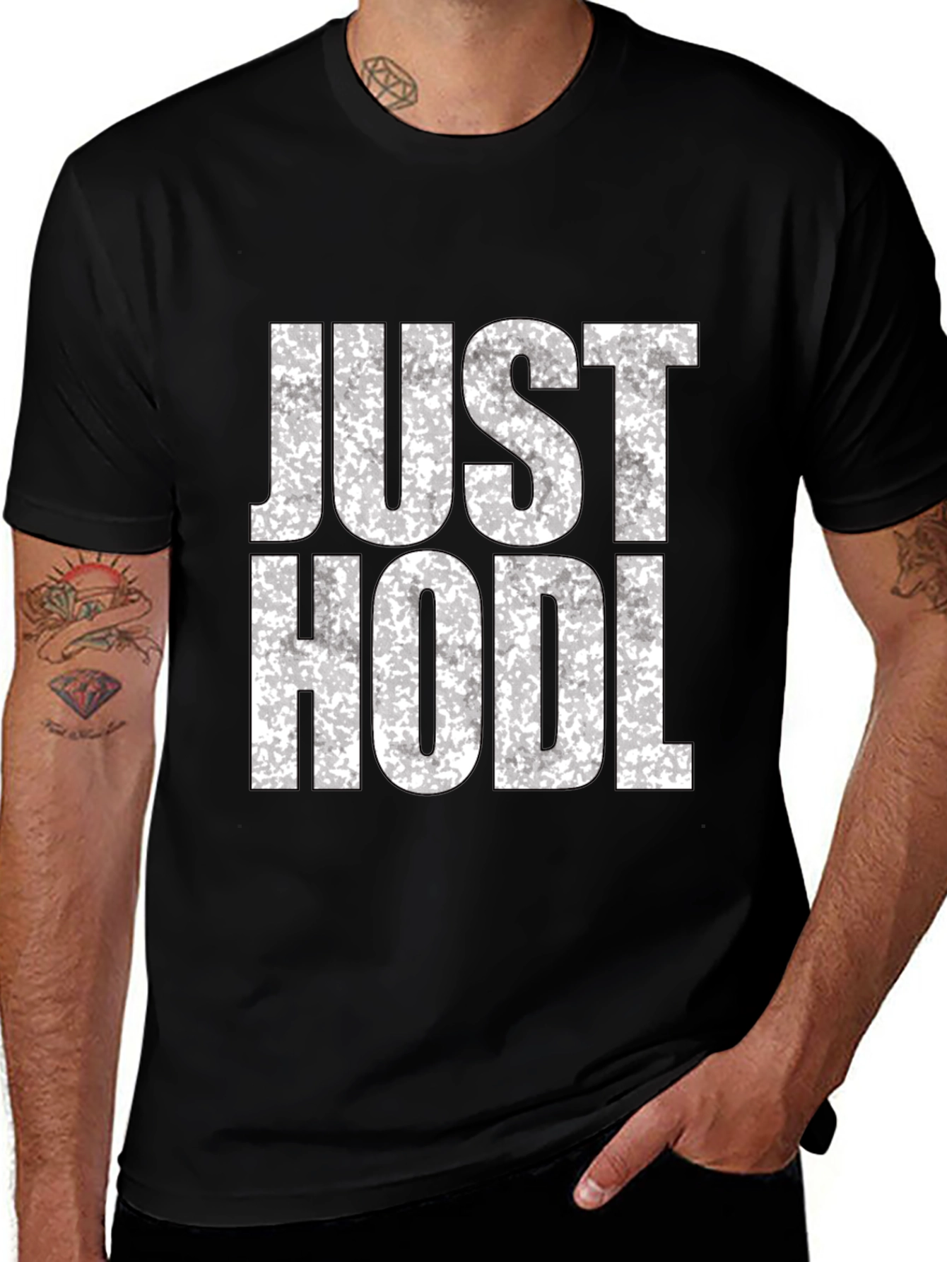 Just Hodl Black Graphic Tee