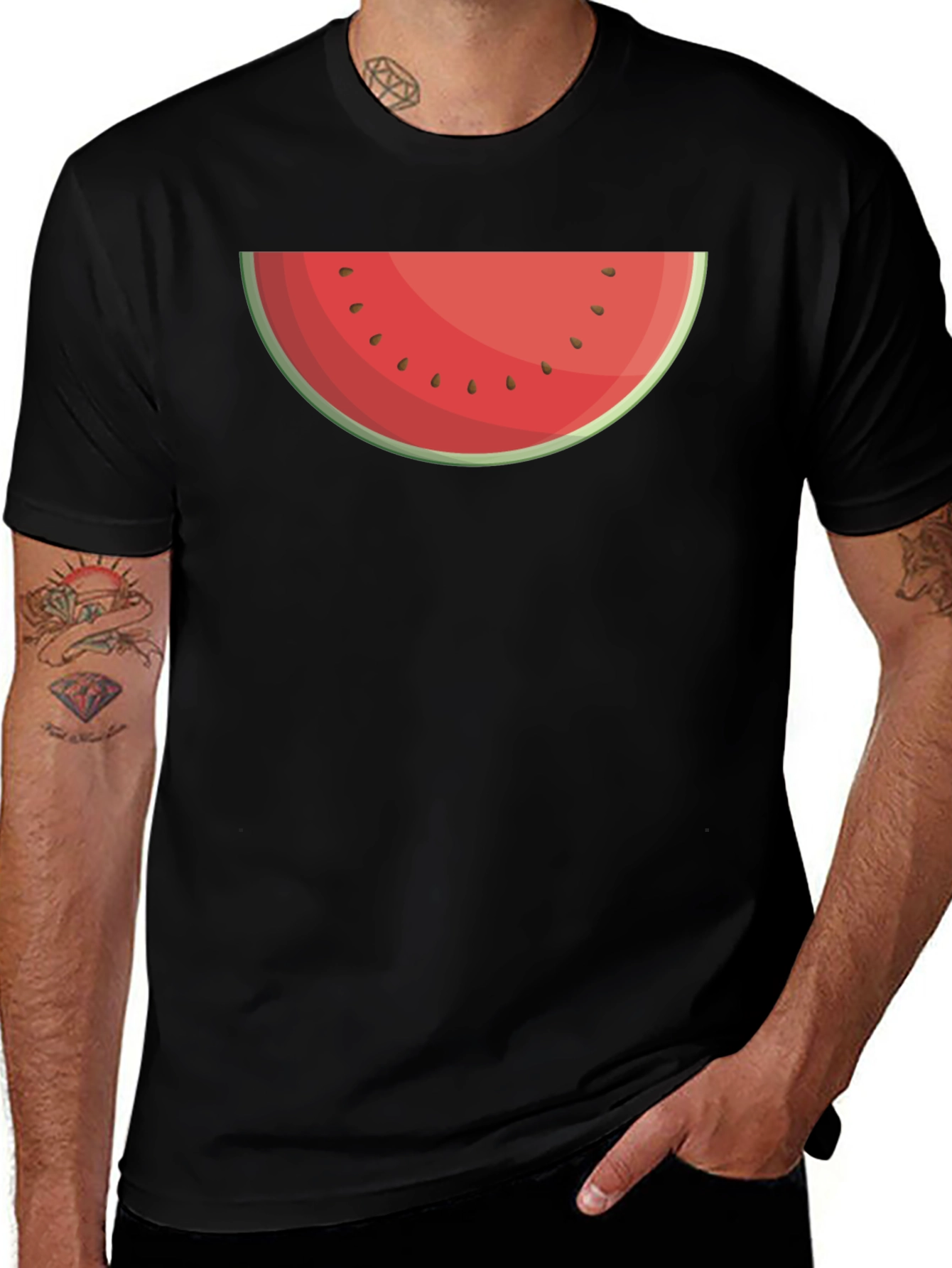Variant 6 of Watermelon Slice Graphic Tee - Summer Fun