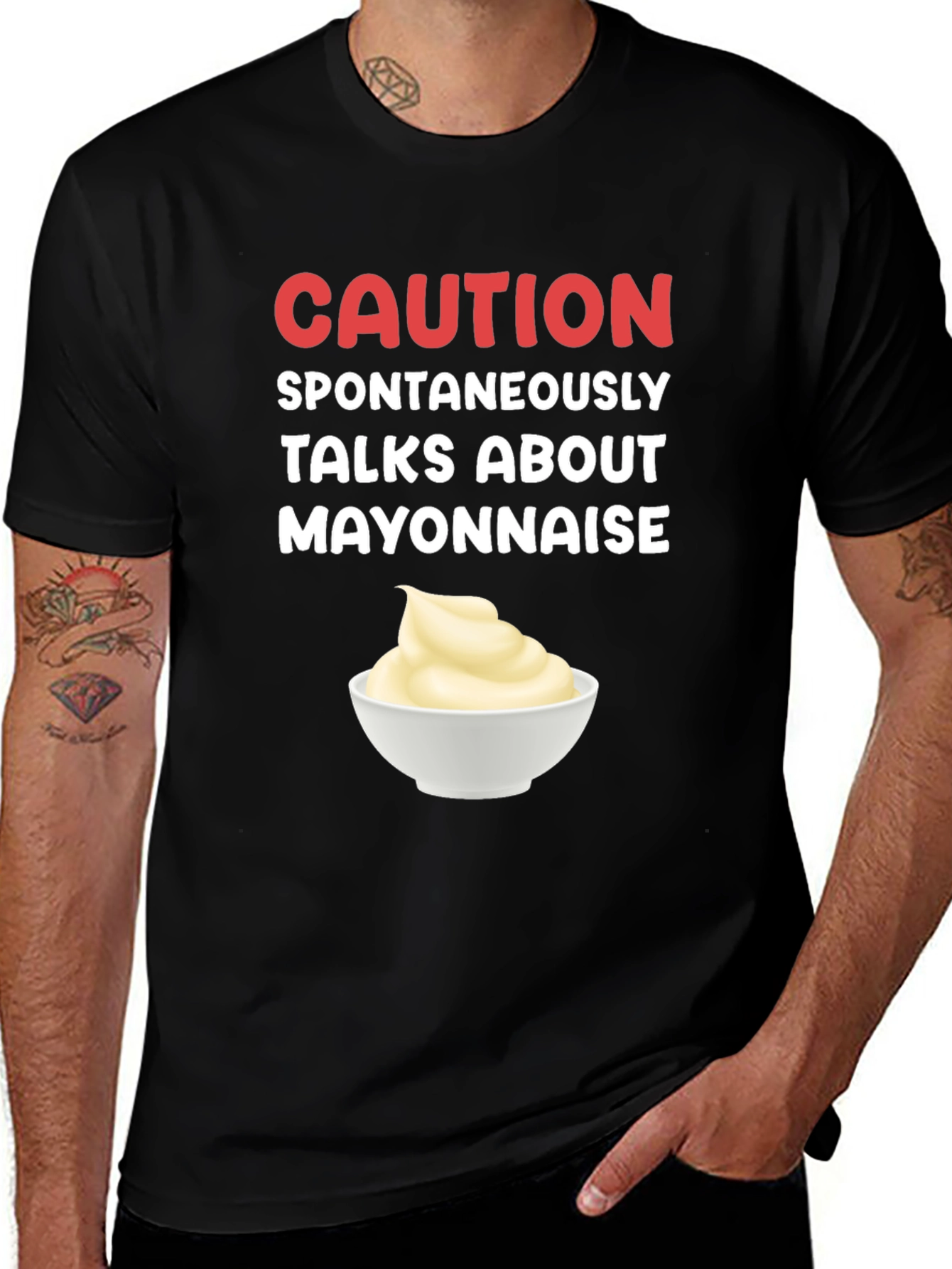 Variant 12 of Caution Mayonnaise T-Shirt
