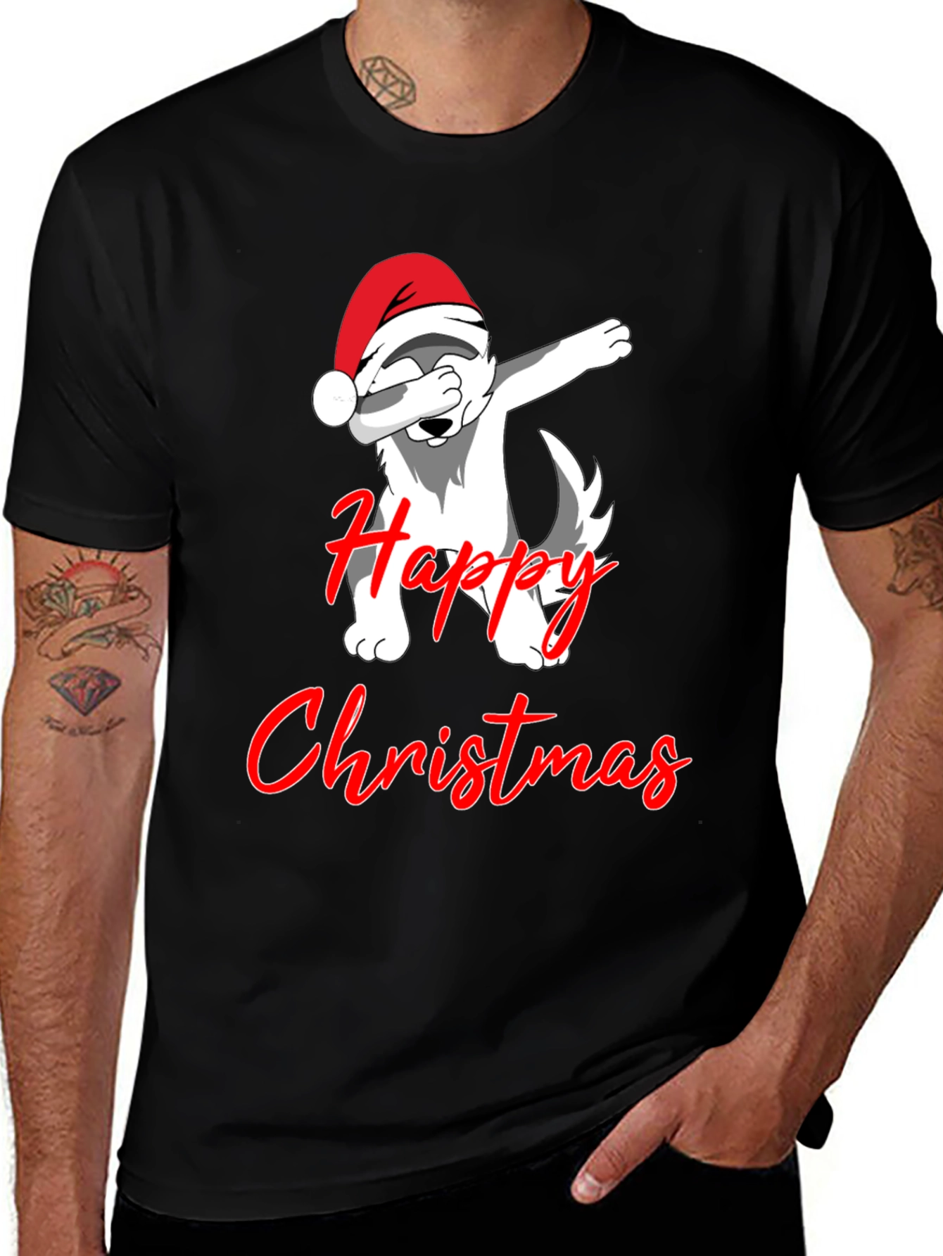 Variant 26 of Christmas Dog Dabbing T-Shirt