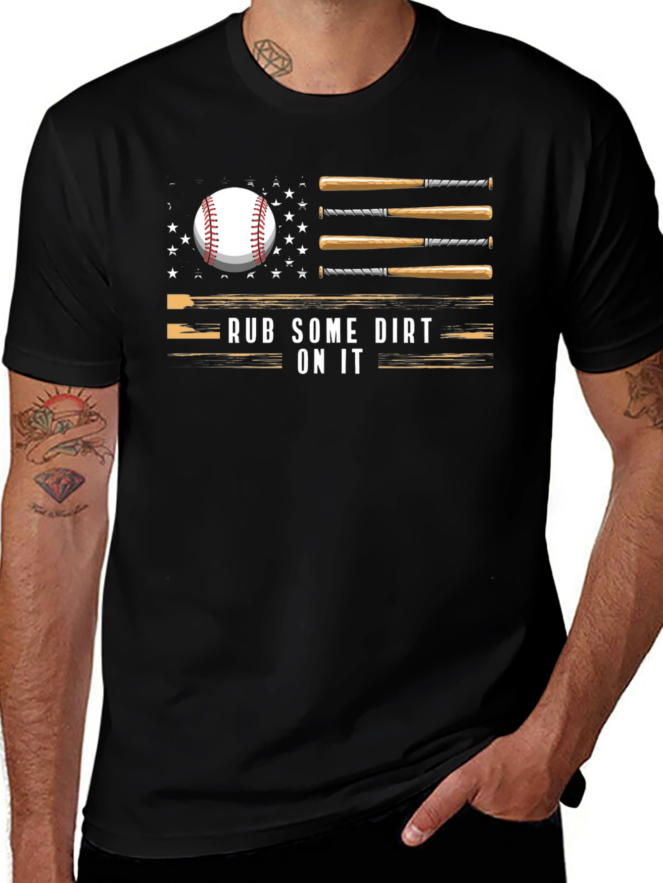 Variant 7 of Rub Some Dirt On It Baseball T-Shirt