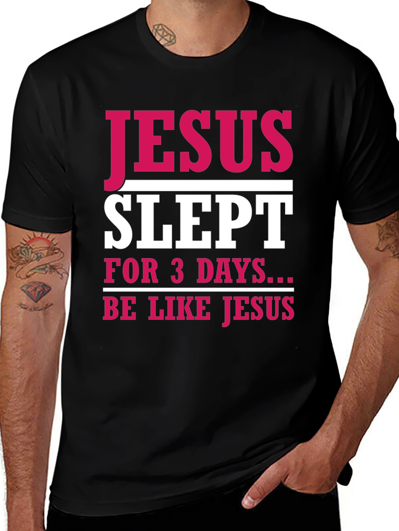 Variant 8 of Jesus Slept For 3 Days T-Shirt Funny Graphic Tee