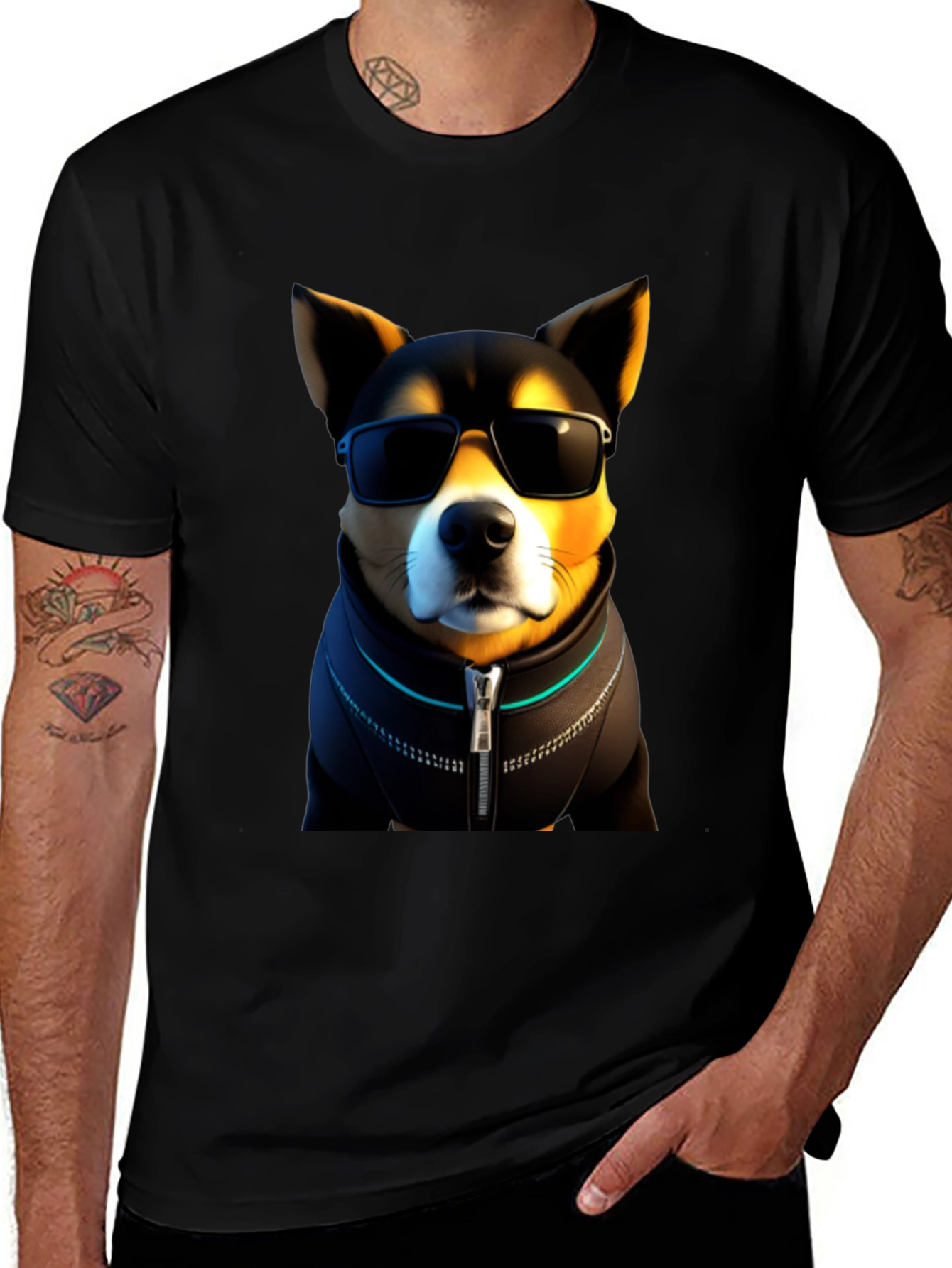 Variant 8 of Cool Doge T-Shirt - Shiba Inu with Sunglasses