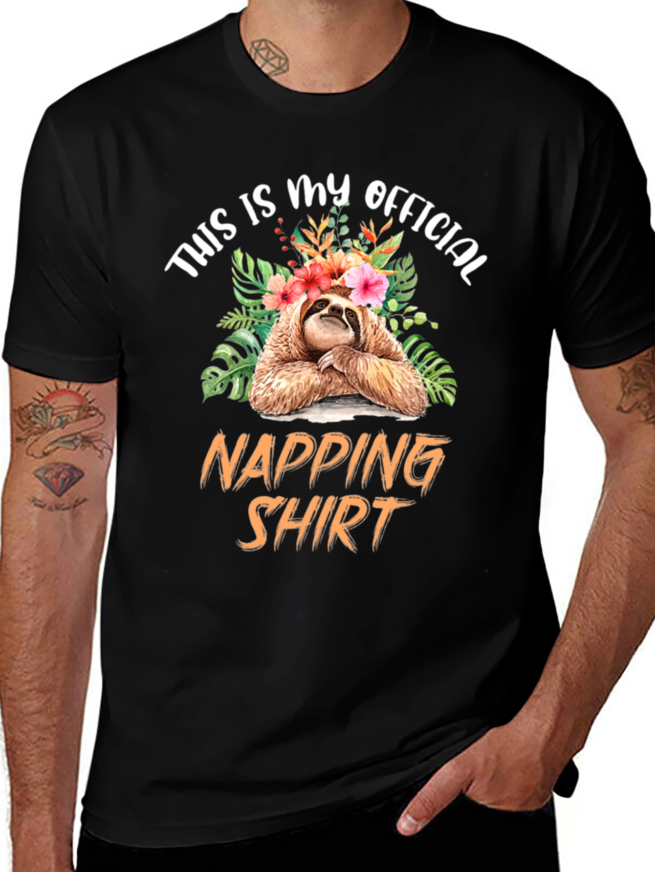 Sloth Napping Shirt - Funny Graphic Tee
