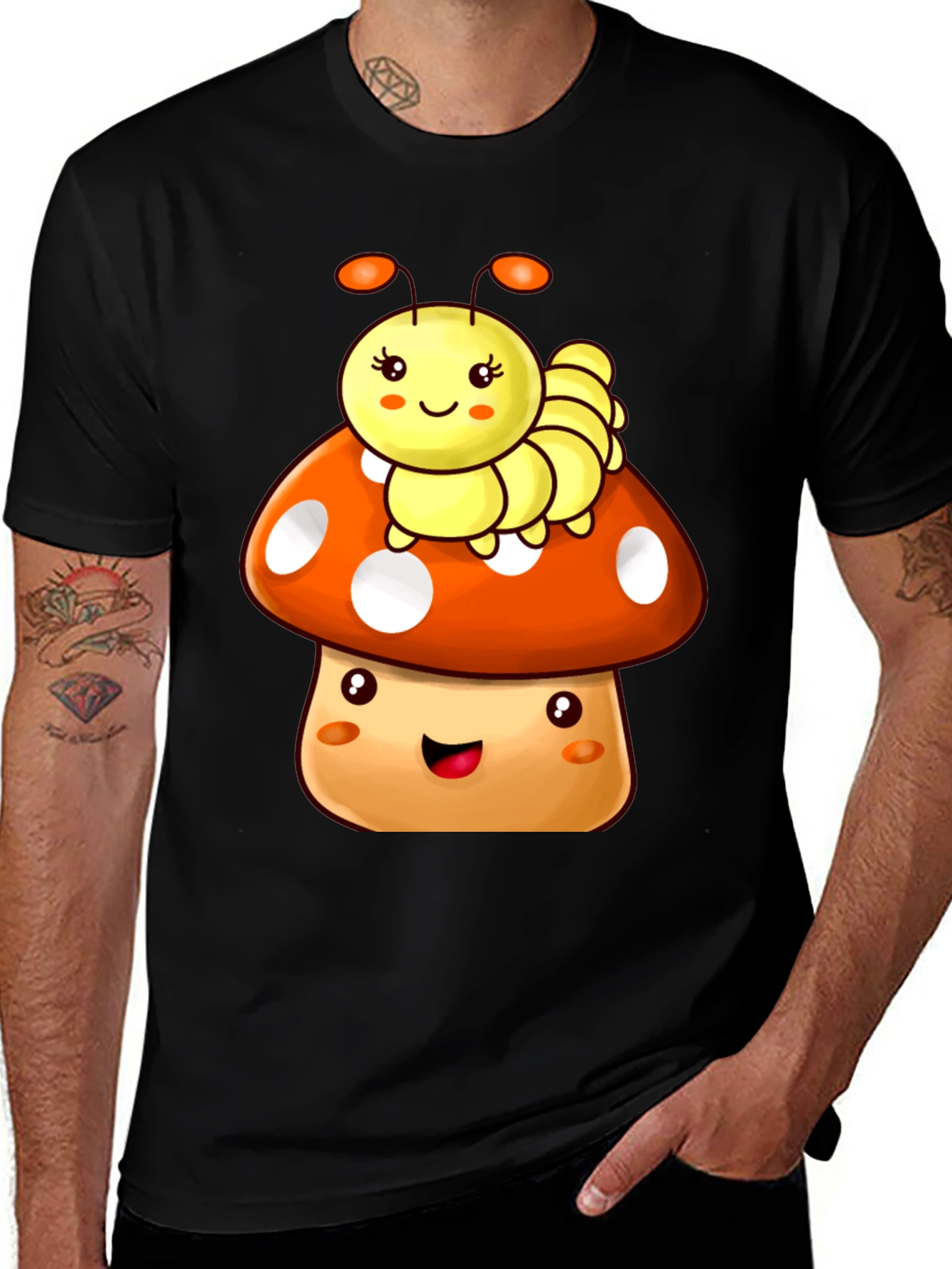 Variant 6 of Caterpillar Mushroom Graphic Tee