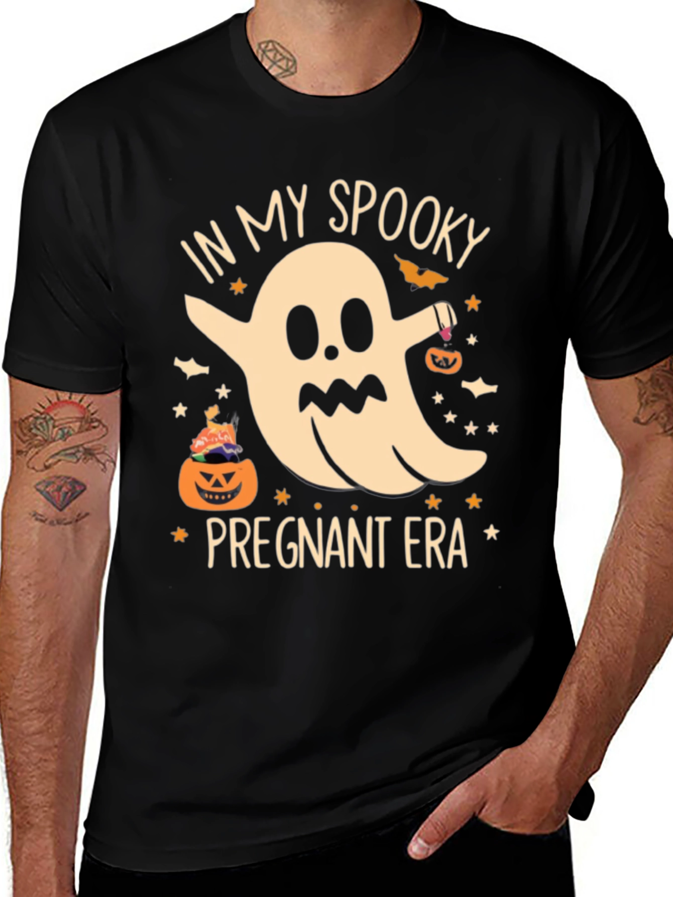 Spooky Pregnant Era Halloween T-Shirt