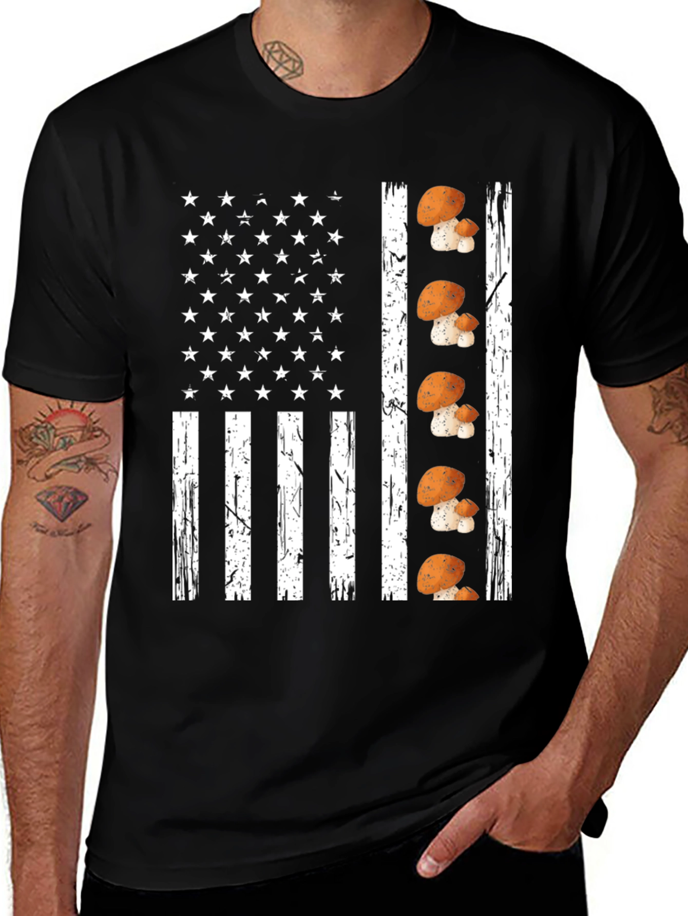 Variant 18 of Mushroom Flag Graphic Tee