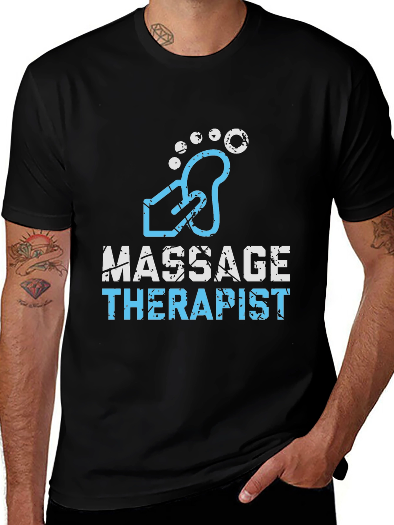Variant 14 of Massage Therapist T-Shirt - Novelty Foot Design
