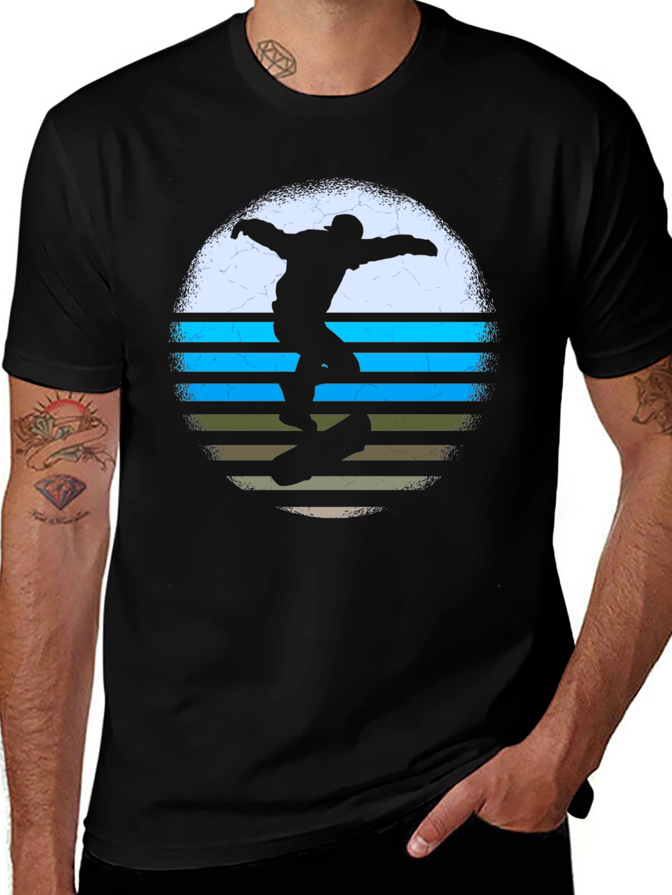 Variant 26 of Skateboarder Sunset Graphic Tee