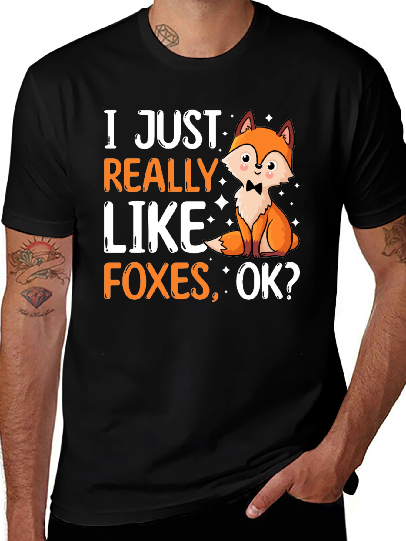 Variant 21 of Funny Fox Lover T-Shirt - "I Just Really Like Foxes, OK?"