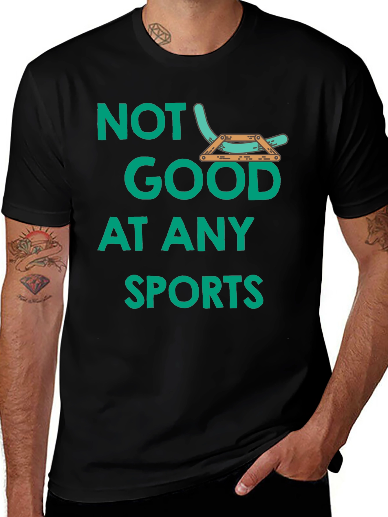 Variant 27 of Funny "Not Good At Any Sports" T-Shirt