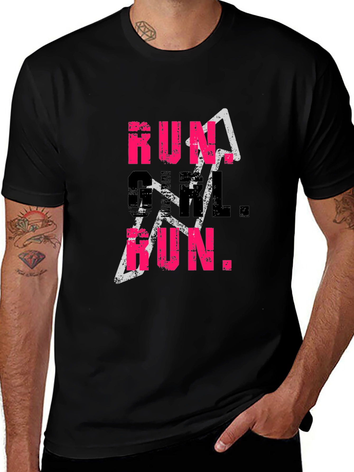 Variant 5 of Run Girl Run Graphic T-Shirt