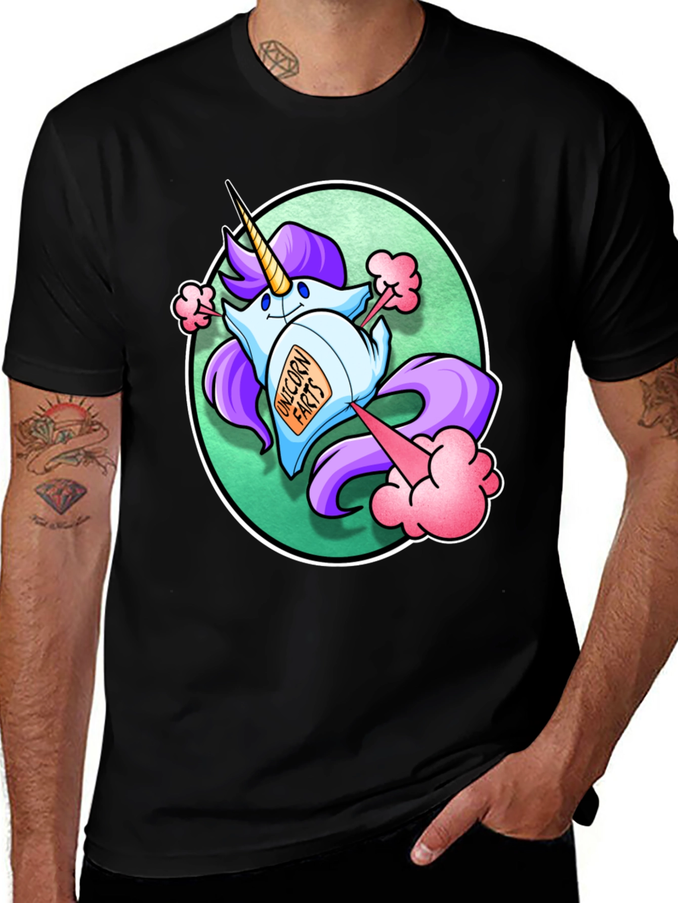 Variant 24 of Unicorn Farts Graphic T-Shirt