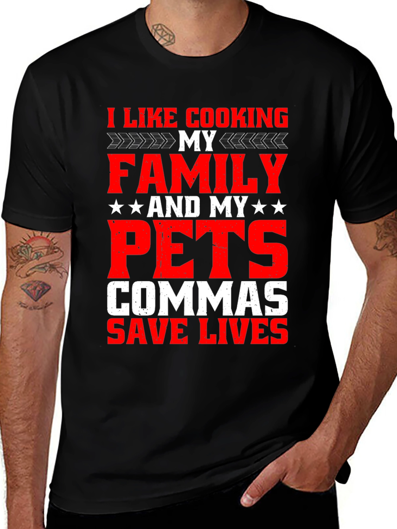 Variant 19 of I Like Cooking Family and Pets T-Shirt Funny Pun Tee