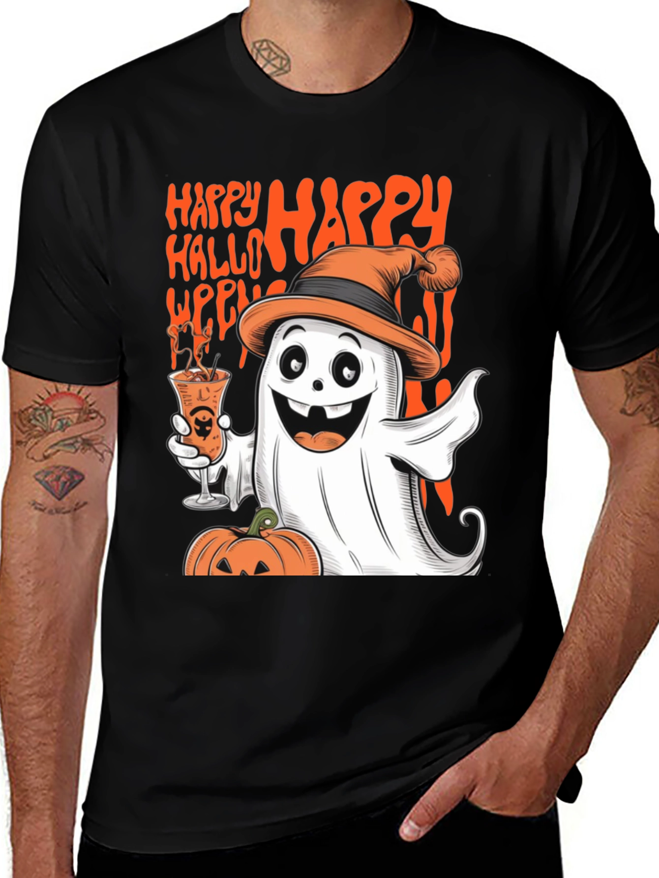 Variant 2 of Happy Halloween Ghost T-Shirt