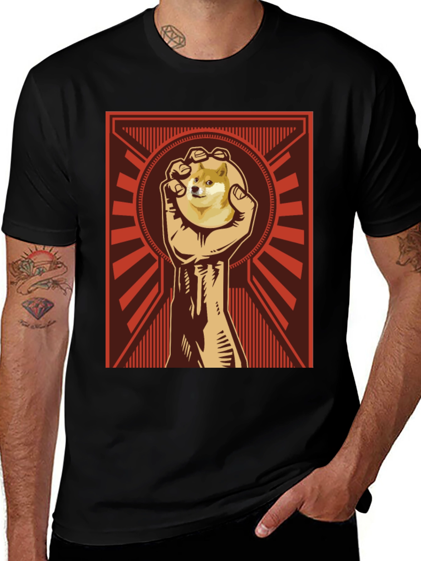 Black Doge Meme T-Shirt - Fist Graphic Tee main image
