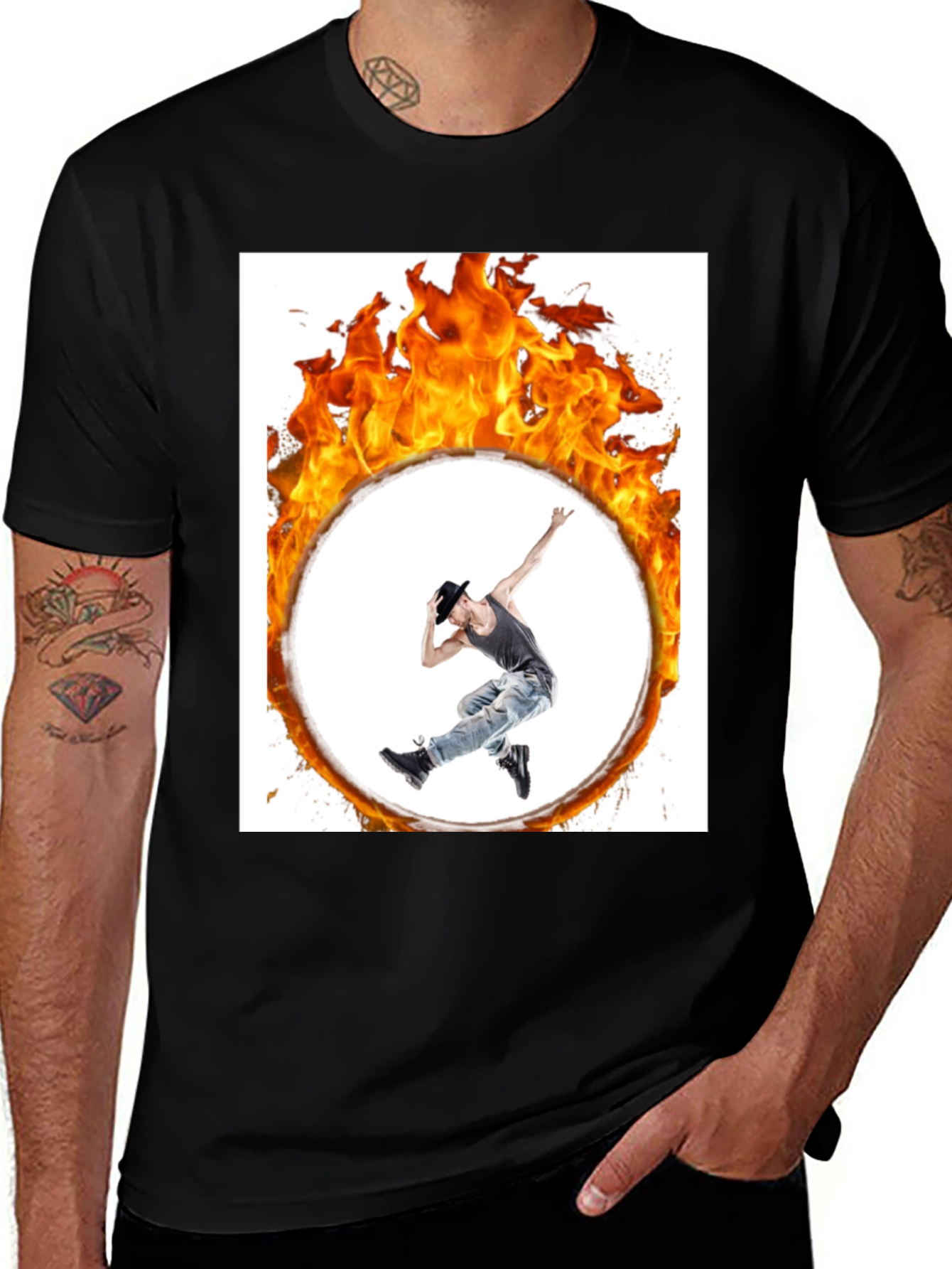 Variant 9 of Flaming Hoop Dancer Black T-Shirt