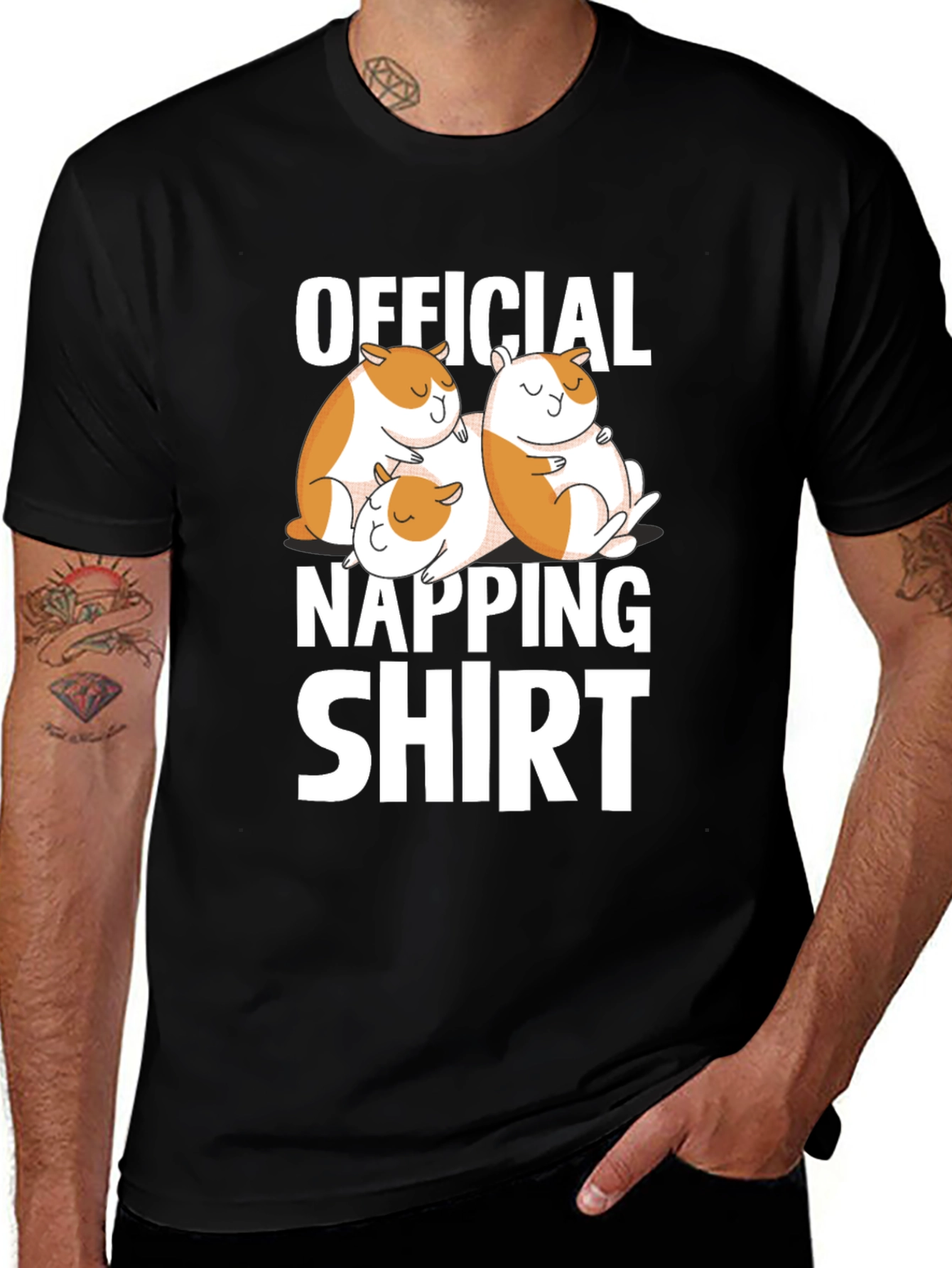 Variant 23 of Official Napping Shirt - Guinea Pig Tee