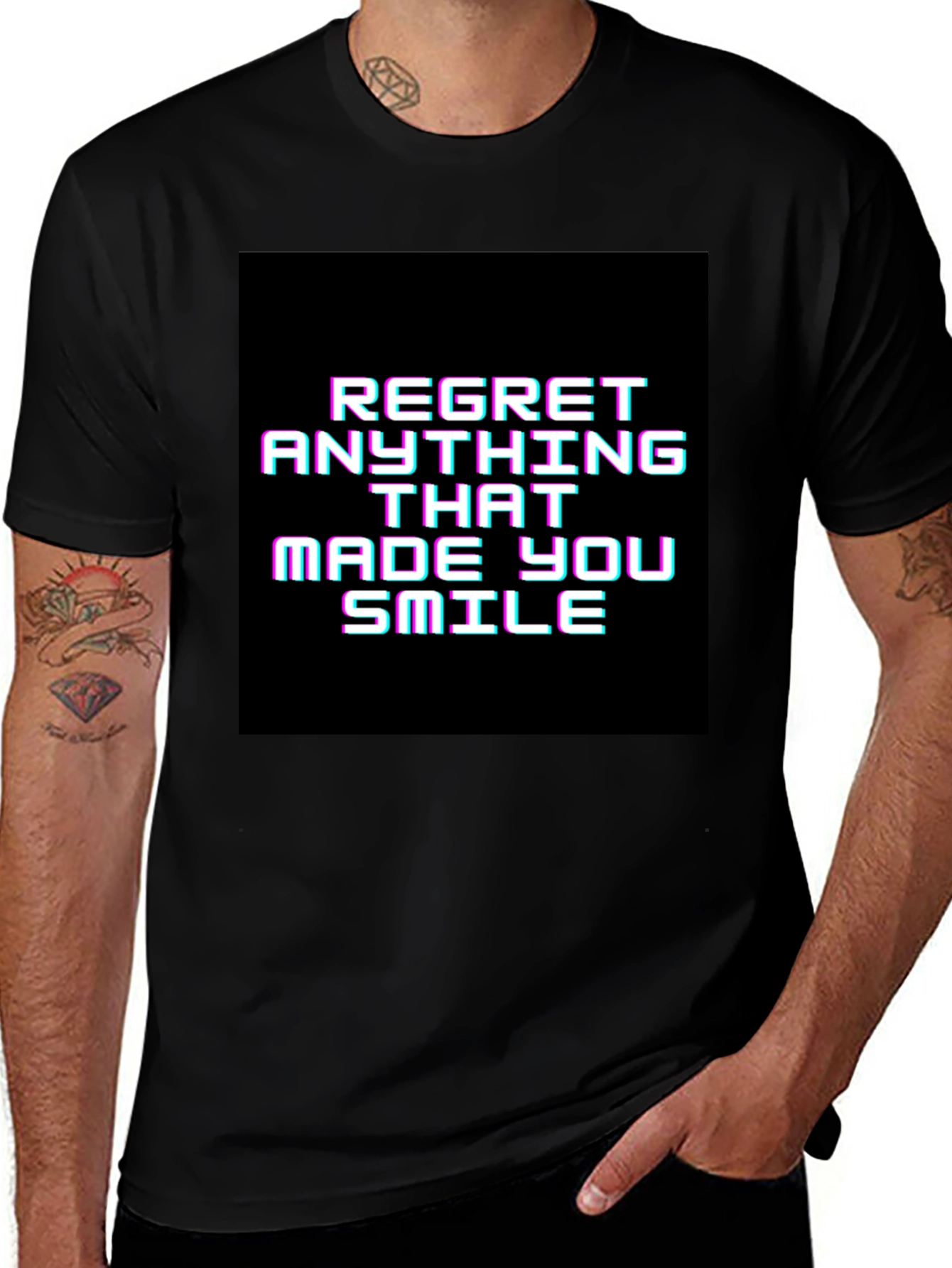 Variant 6 of Regret Anything That Made You Smile Graphic Tee