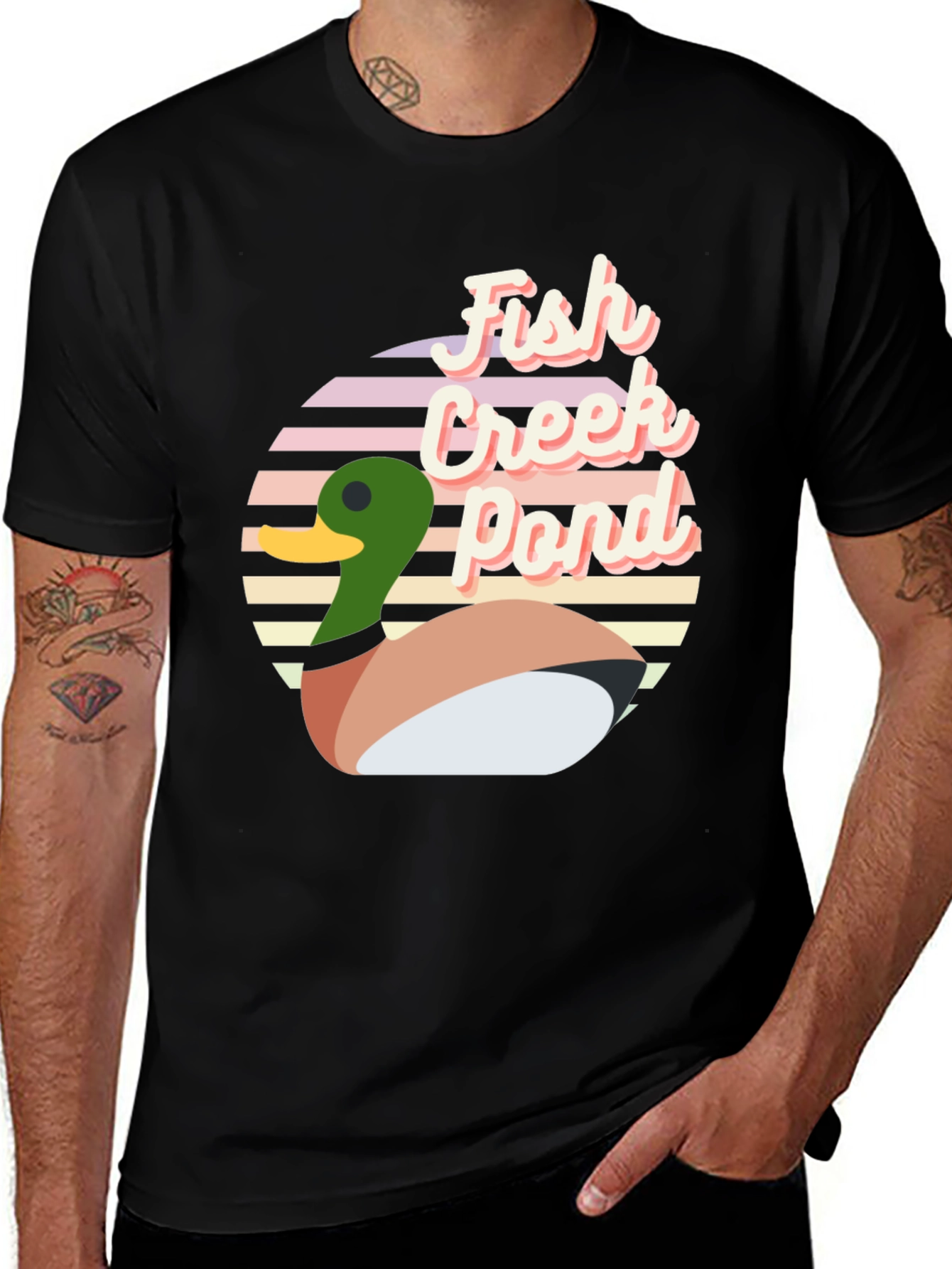 Variant 5 of Fish Creek Pond Retro Duck T-Shirt