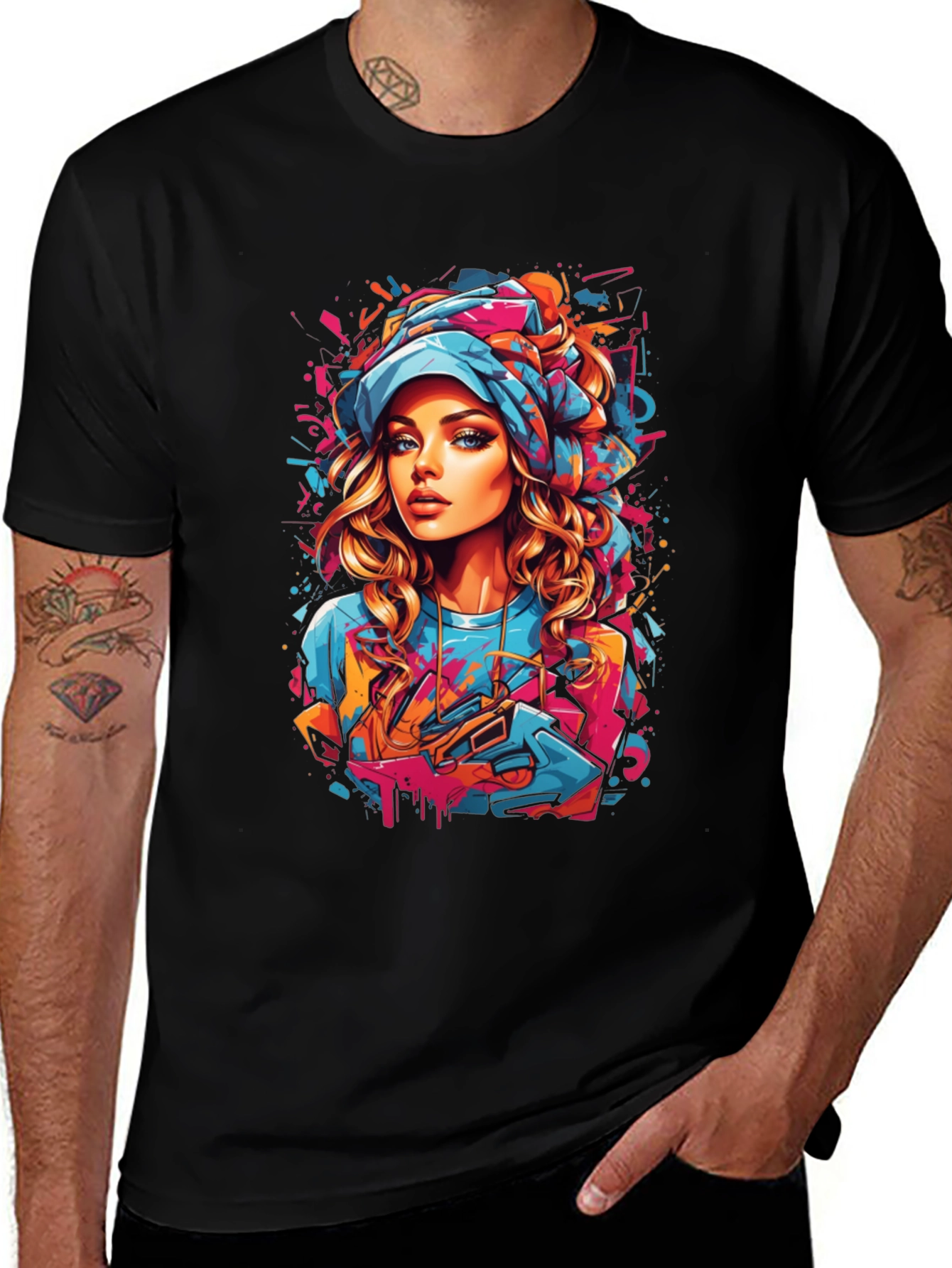 Variant 13 of Graphic Tee: Woman with Head Scarf