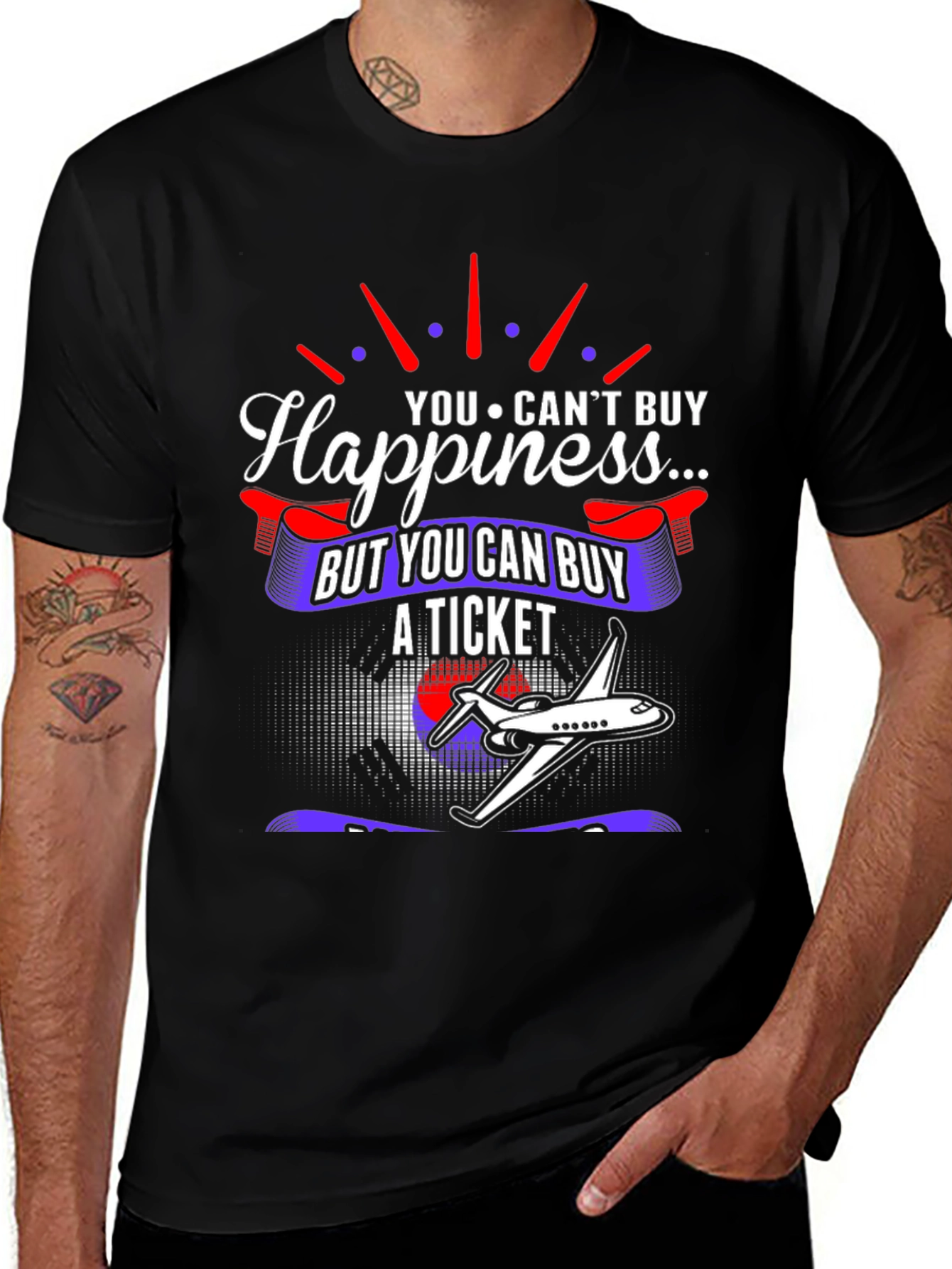 Variant 22 of Happiness Ticket T-Shirt - Aviation Lover Tee