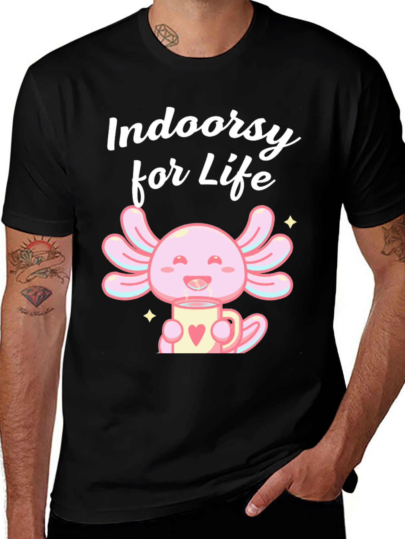 Variant 3 of Indoorsy for Life Axolotl T-Shirt