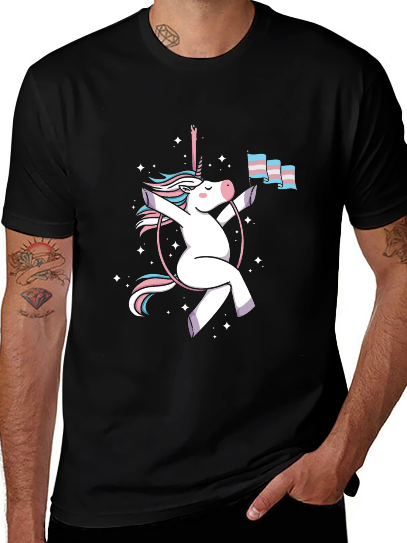 Variant 22 of Unicorn Trans Pride Graphic Tee