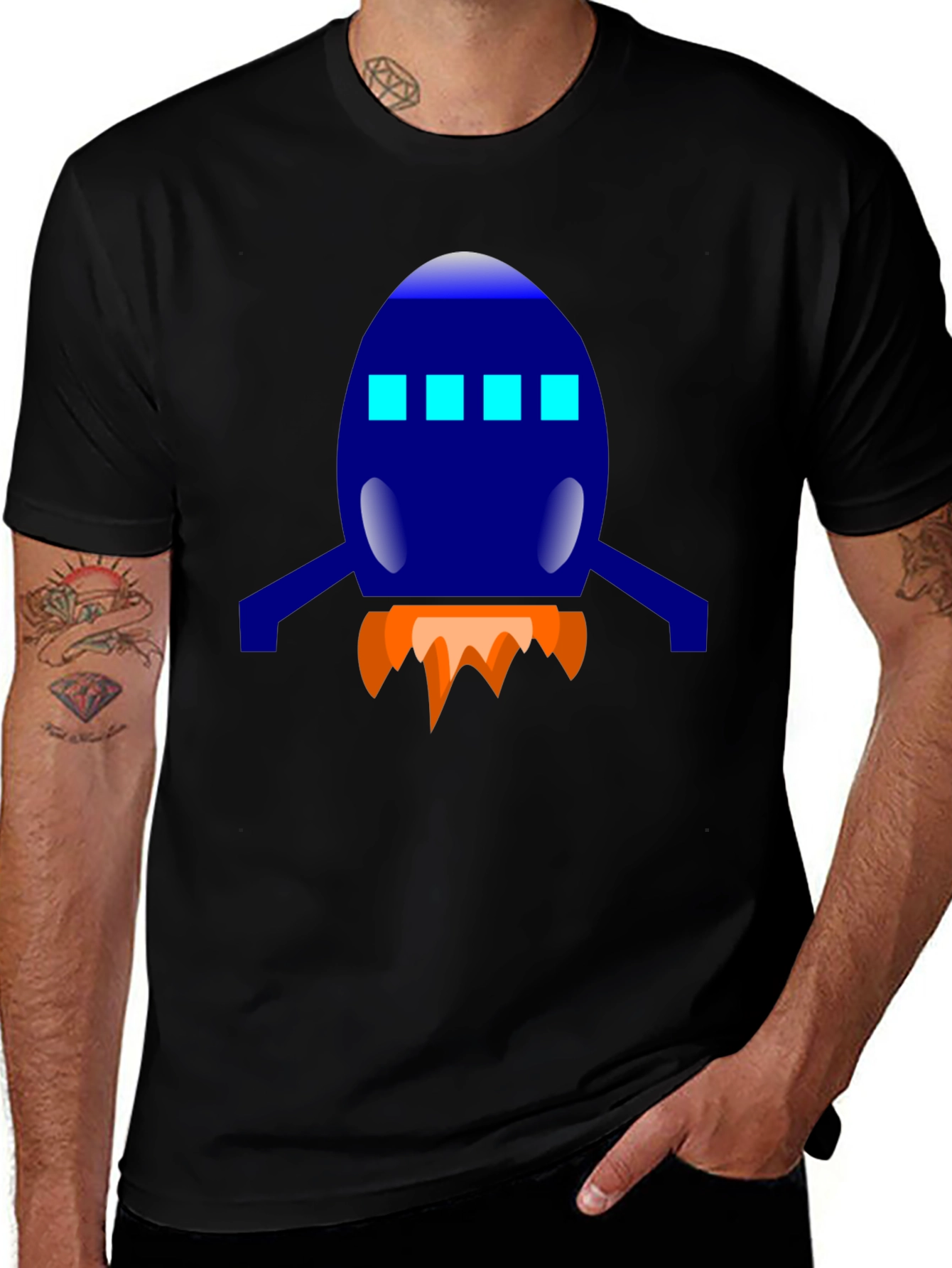 Variant 28 of Rocket Graphic Tee - Blast Off in Style!