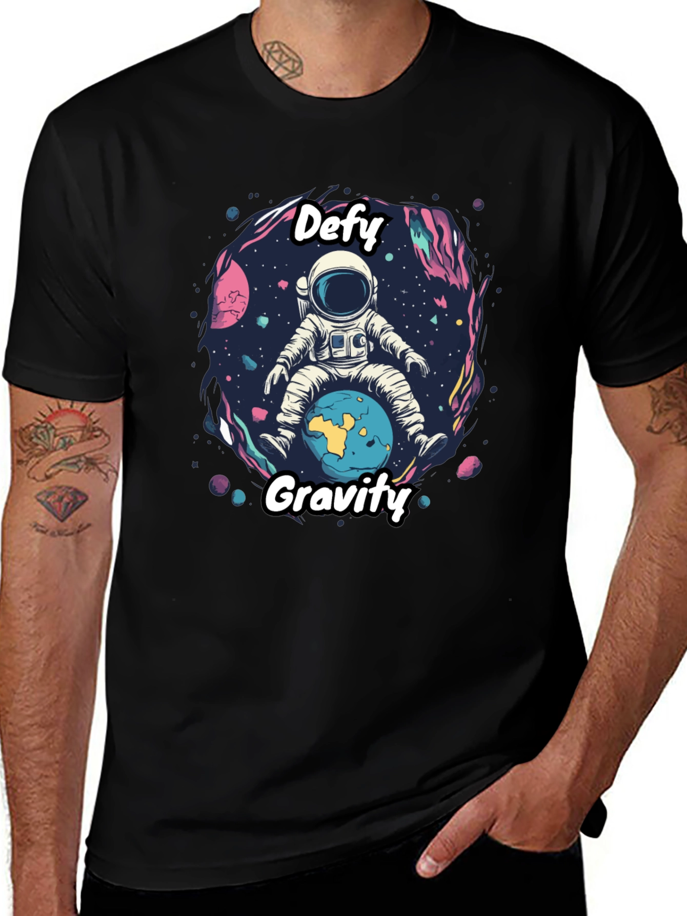 Variant 25 of Defy Gravity Astronaut Graphic Tee