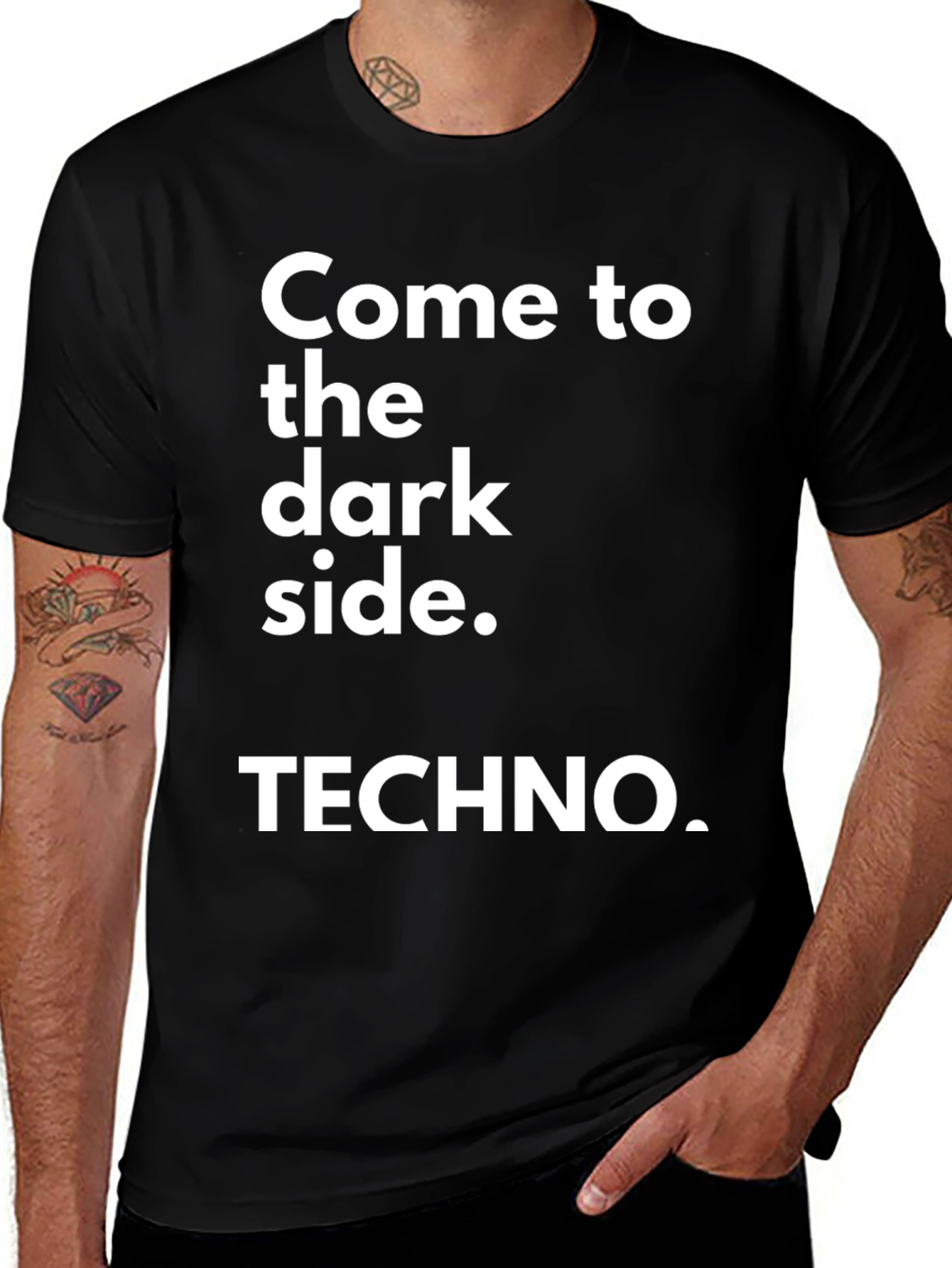 Variant 19 of Come to the Dark Side Techno T-Shirt