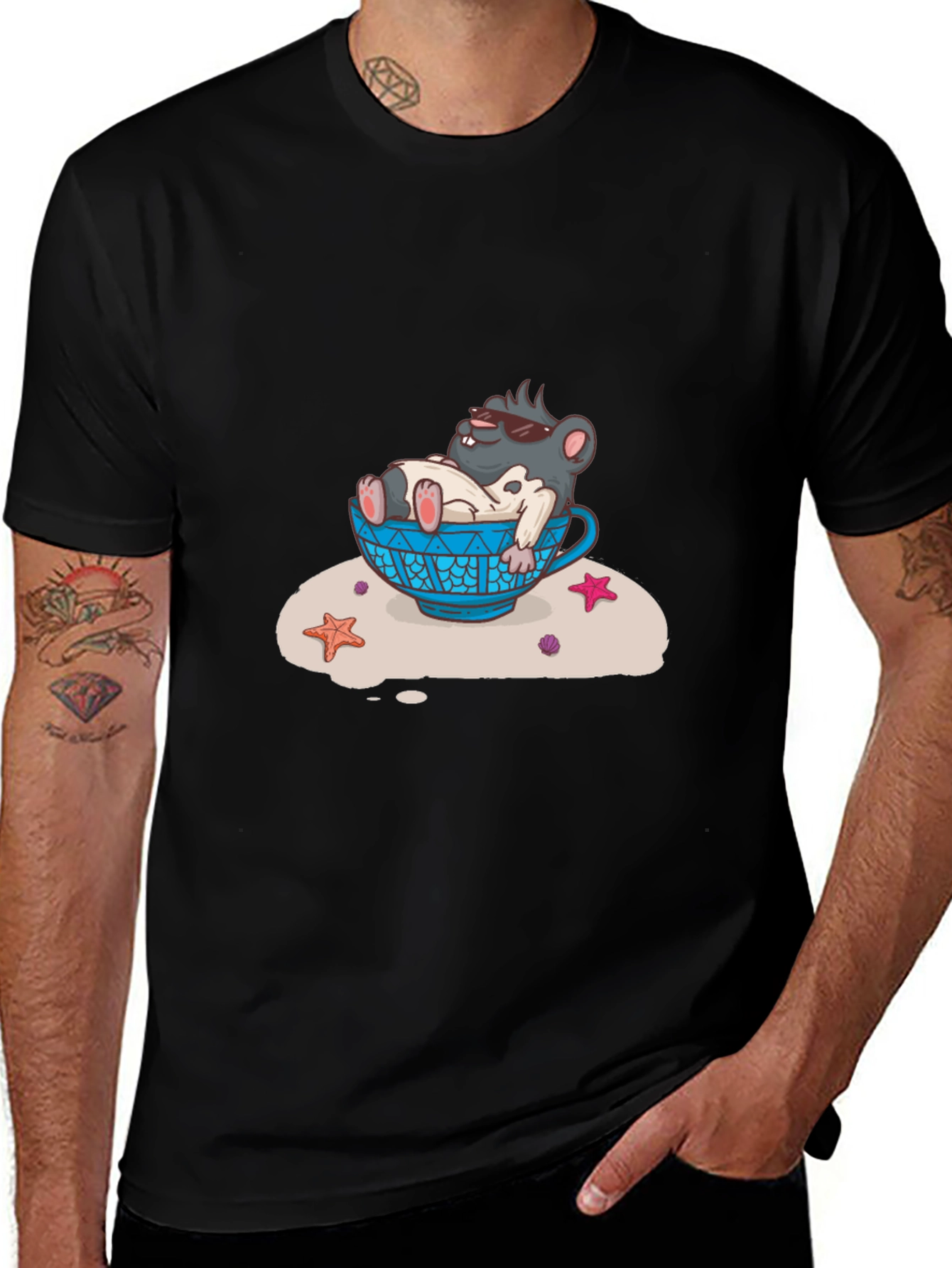Variant 5 of Chill Rat in a Cup T-Shirt